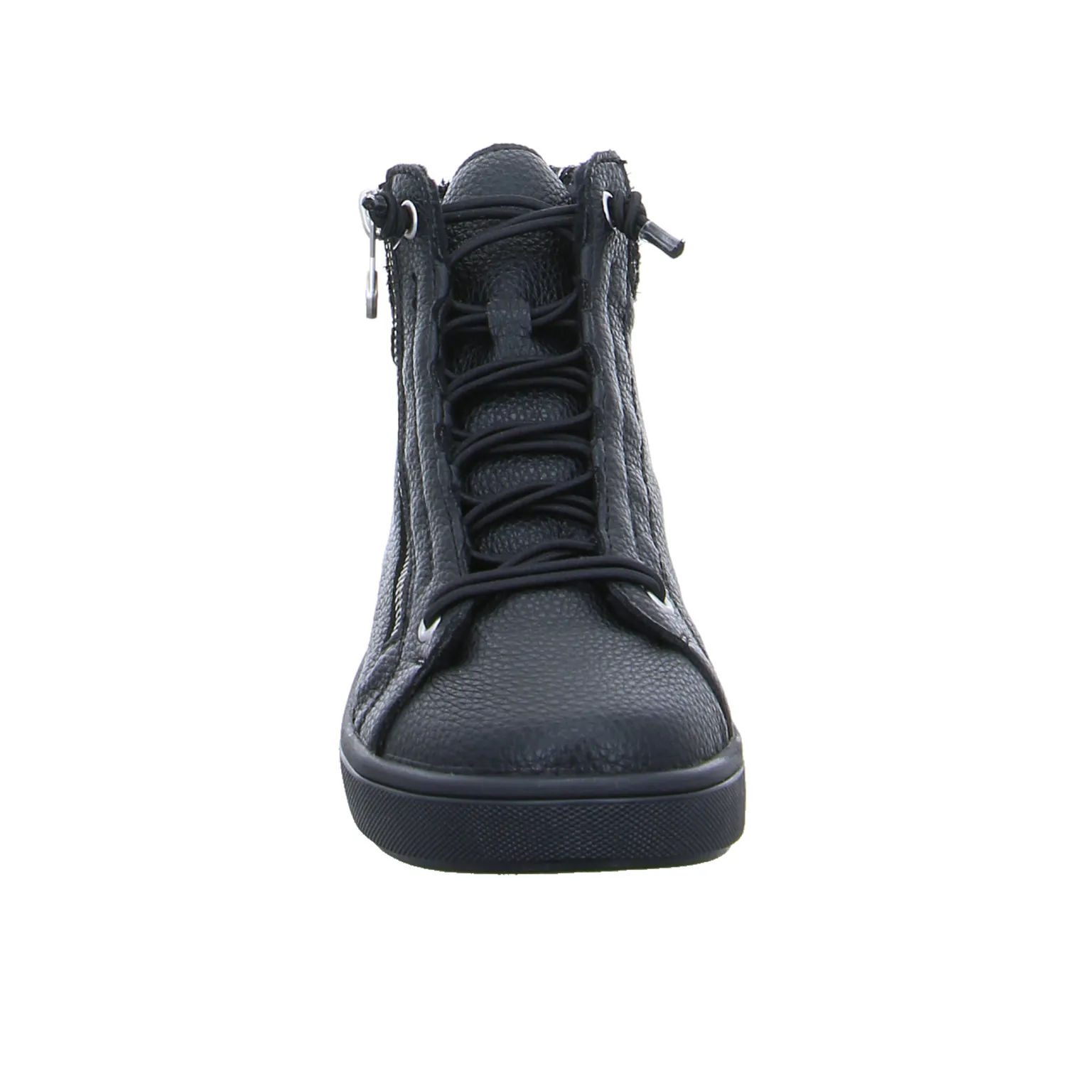 RIEKER Mid Cut Sneaker Schwarz Lederimitat 