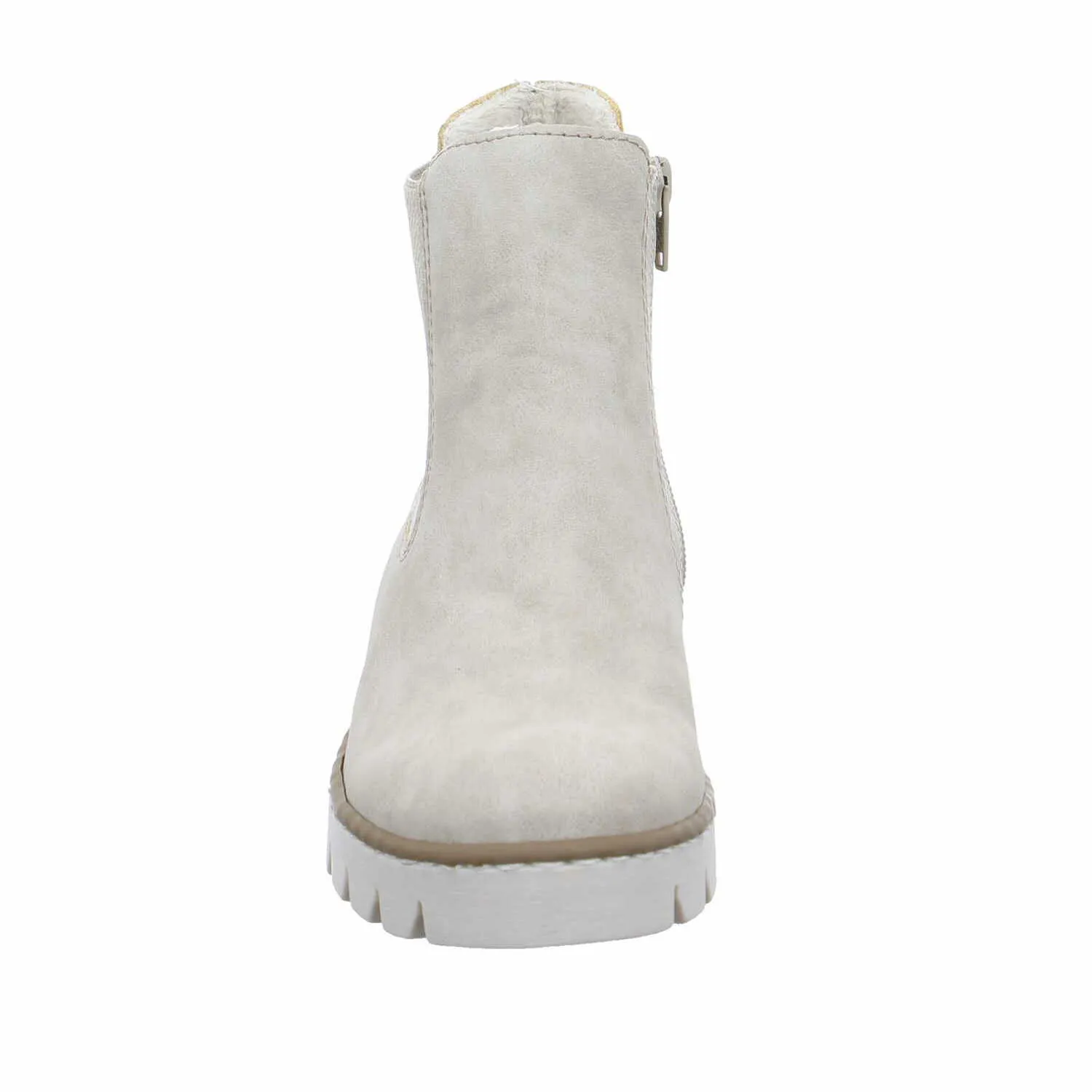 RIEKER Stiefelette Beige Lederimitat RIEKER Stiefelette Beige Lederimitat