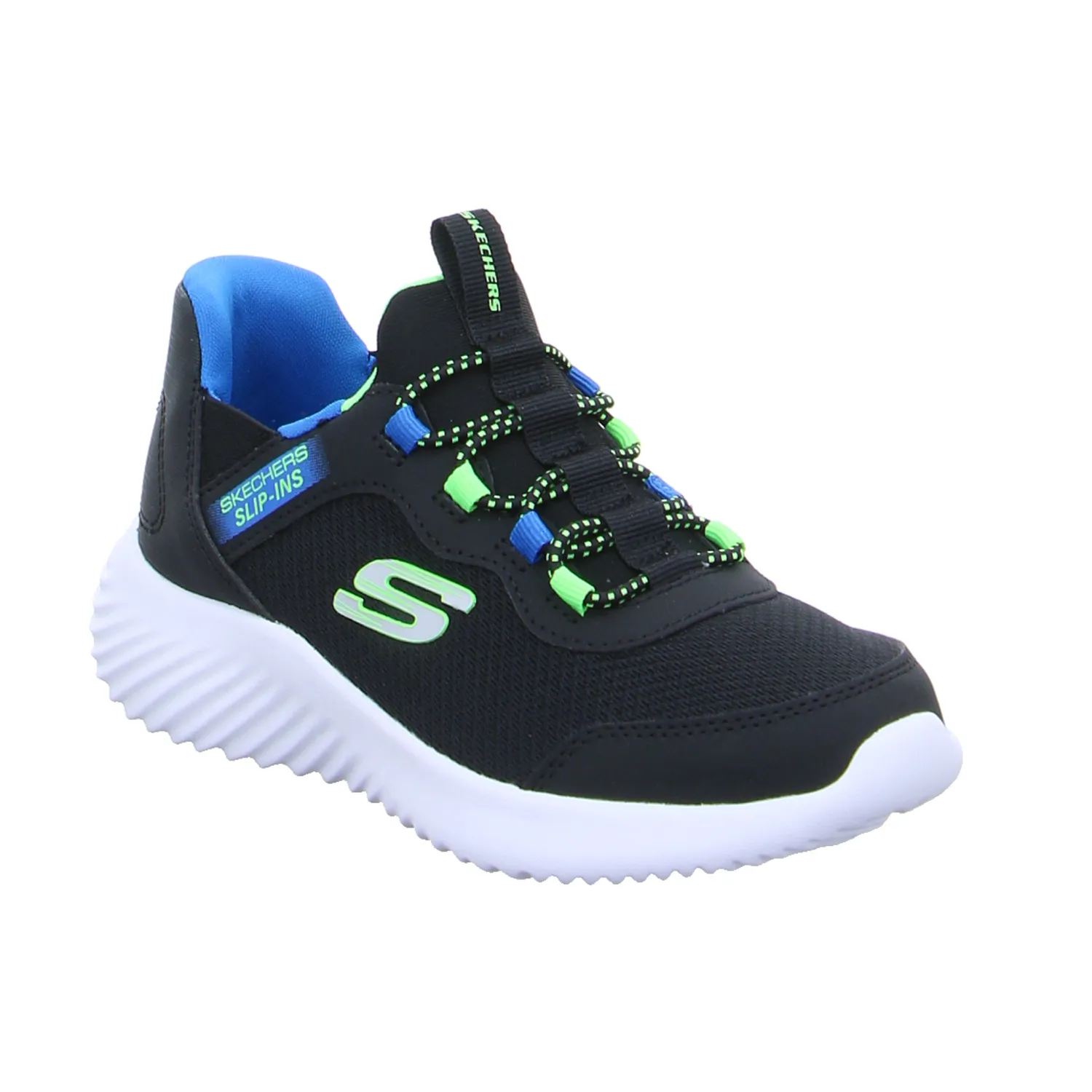 SKECHERS Sneaker Kleinkinder-Halbschuh Klett Schwarz Textil 