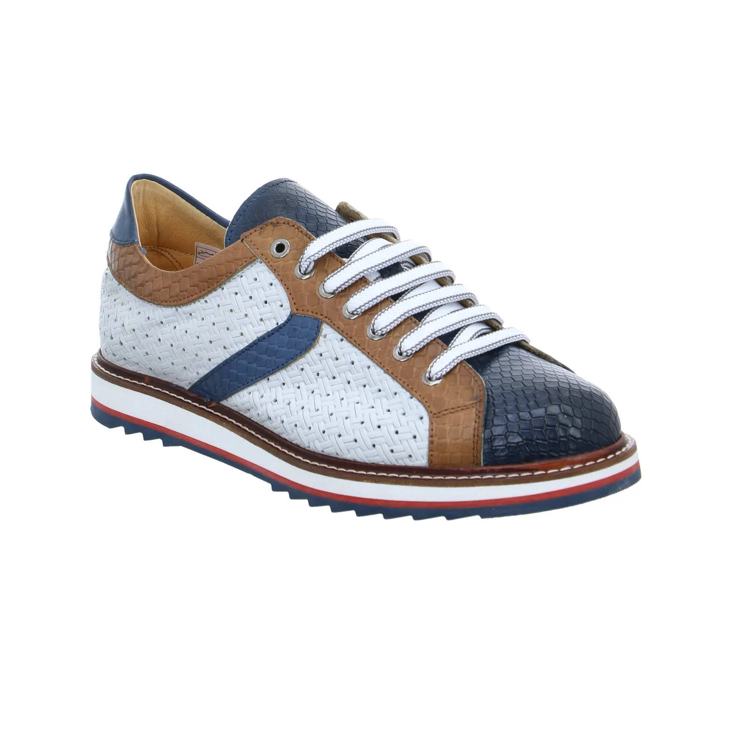 EXTON Halbschuhe Sneaker Blau Leder EXTON Halbschuhe Sneaker Blau Leder