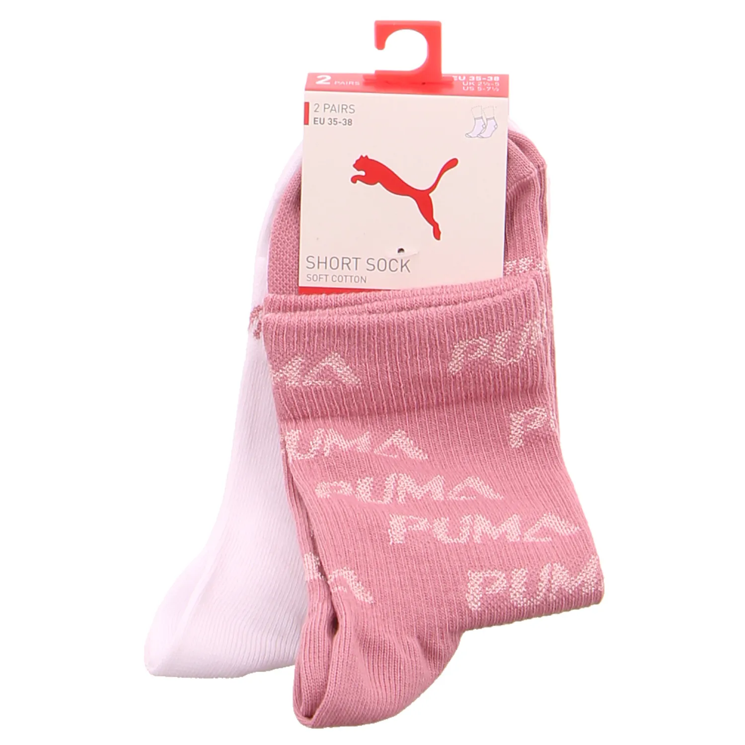 PUMA SOCKEN 2-ER Pack Freizeitsocken Weiss Textil PUMA SOCKEN 2-ER Pack Freizeitsocken Weiss Textil