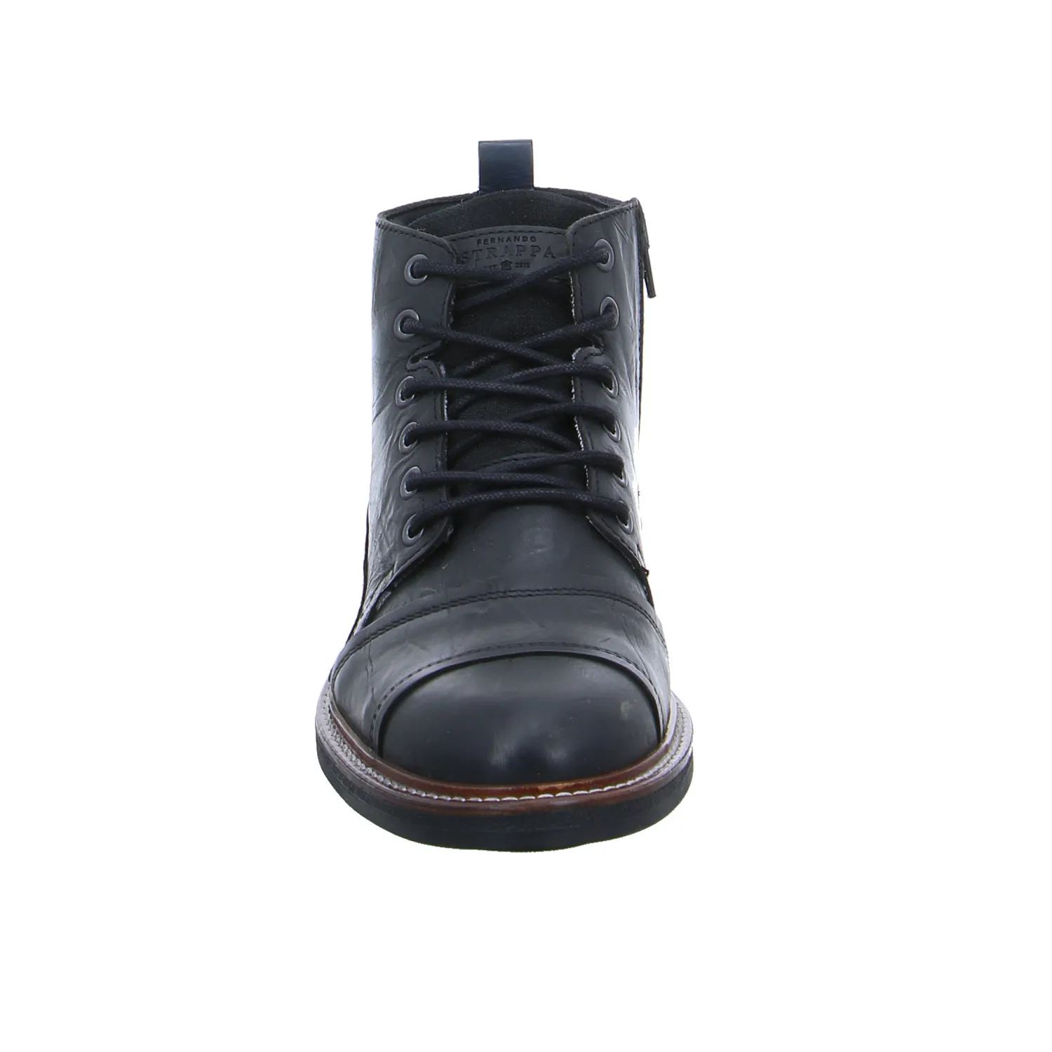 FERNANDO STRAPPA Boots Schwarz Leder FERNANDO STRAPPA Boots Schwarz Leder