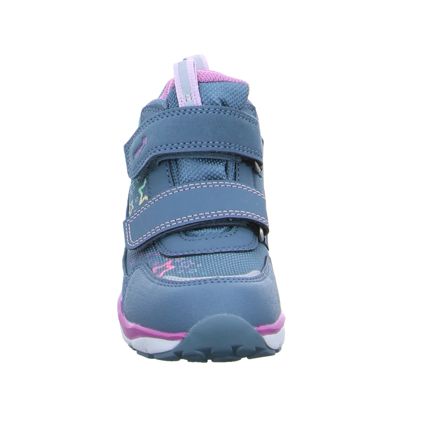 SUPERFIT Kleinkinder-Halbschuh Klett Hellblau Textil  Sneaker high 
