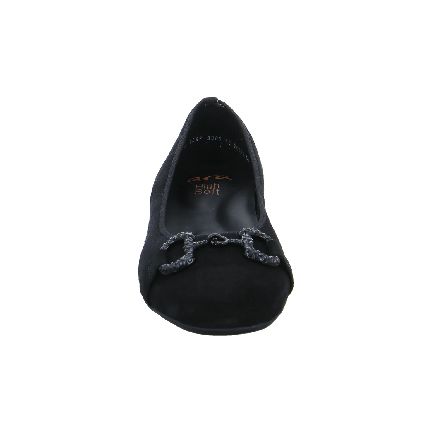ARA mit Wechselfussbett Comfort-Ballerina Schwarz Leder ARA mit Wechselfussbett Comfort-Ballerina Schwarz Leder