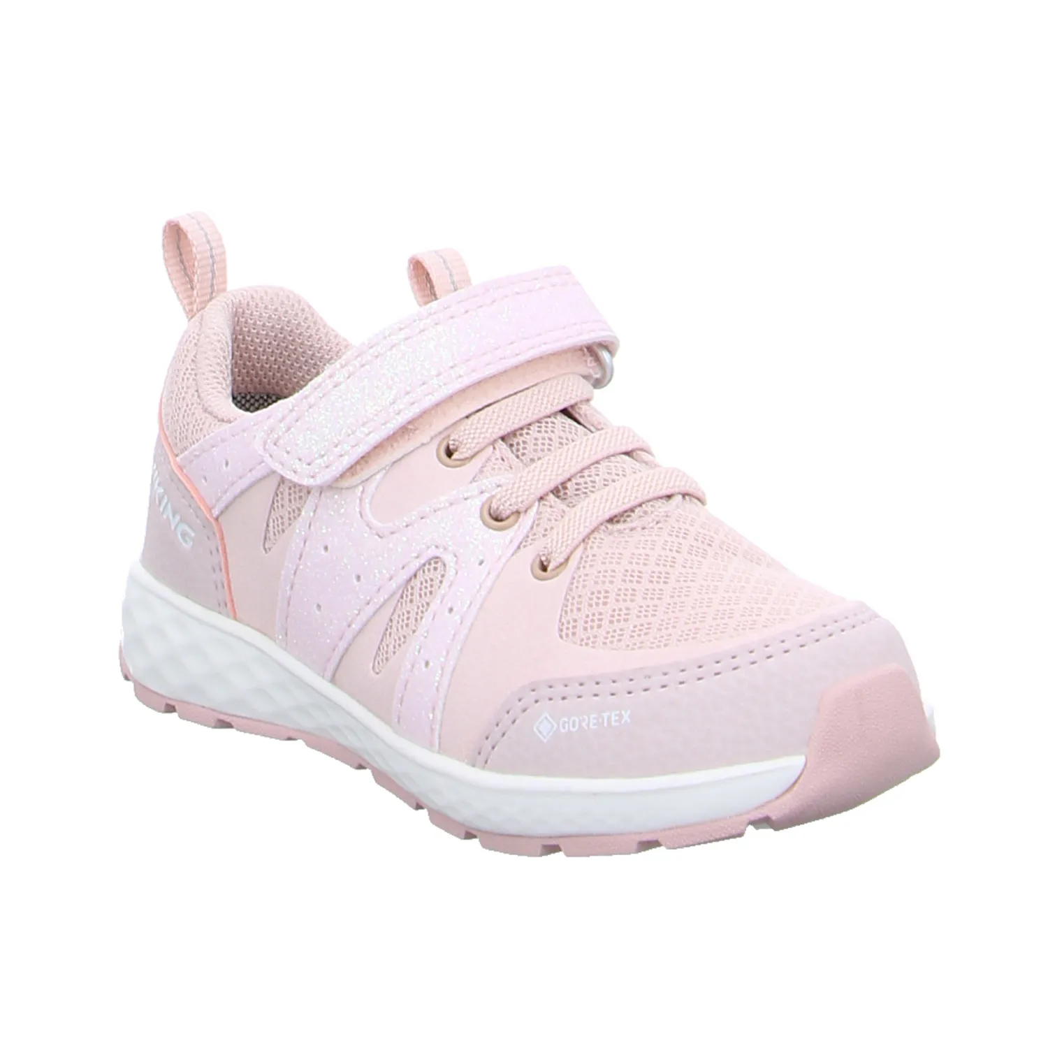 VIKING Sneaker Kleinkinder-Halbschuh Klett Rosa Textil 