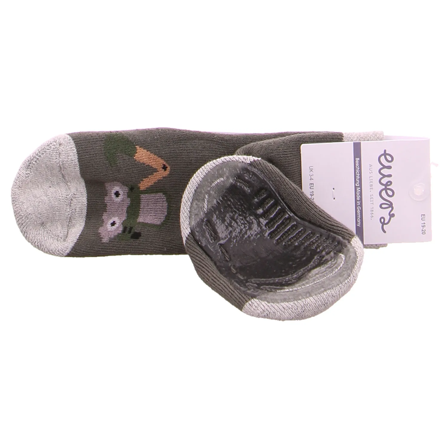 EWERS Vollsohle, Bagger Antirutsch-Socken Olive Textil EWERS Vollsohle, Bagger Antirutsch-Socken Olive Textil
