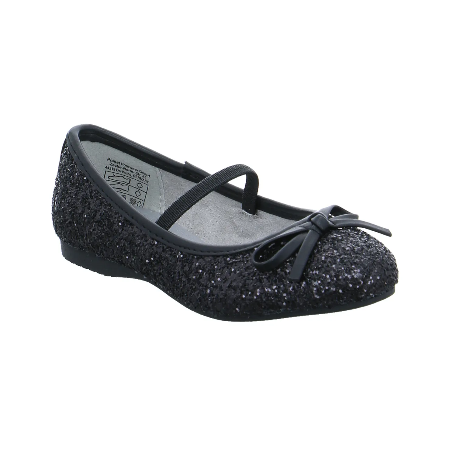 INDIGO Festlicher Schuh Mädchen-Ballerina Schwarz Lederimitat INDIGO Festlicher Schuh Mädchen-Ballerina Schwarz Lederimitat