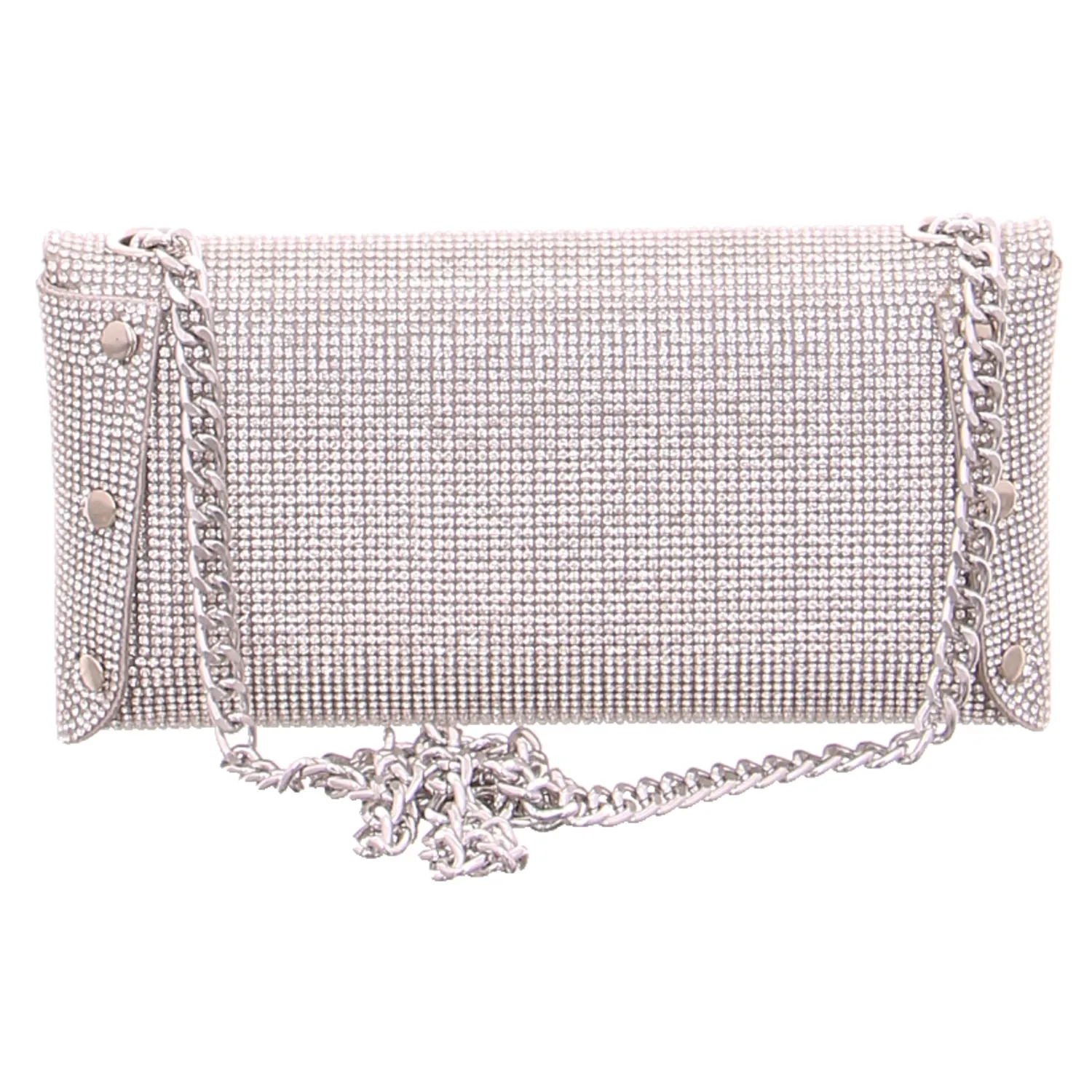 LA STRADA Clutch / Abendtasche Silber Textil LA STRADA Clutch / Abendtasche Silber Textil