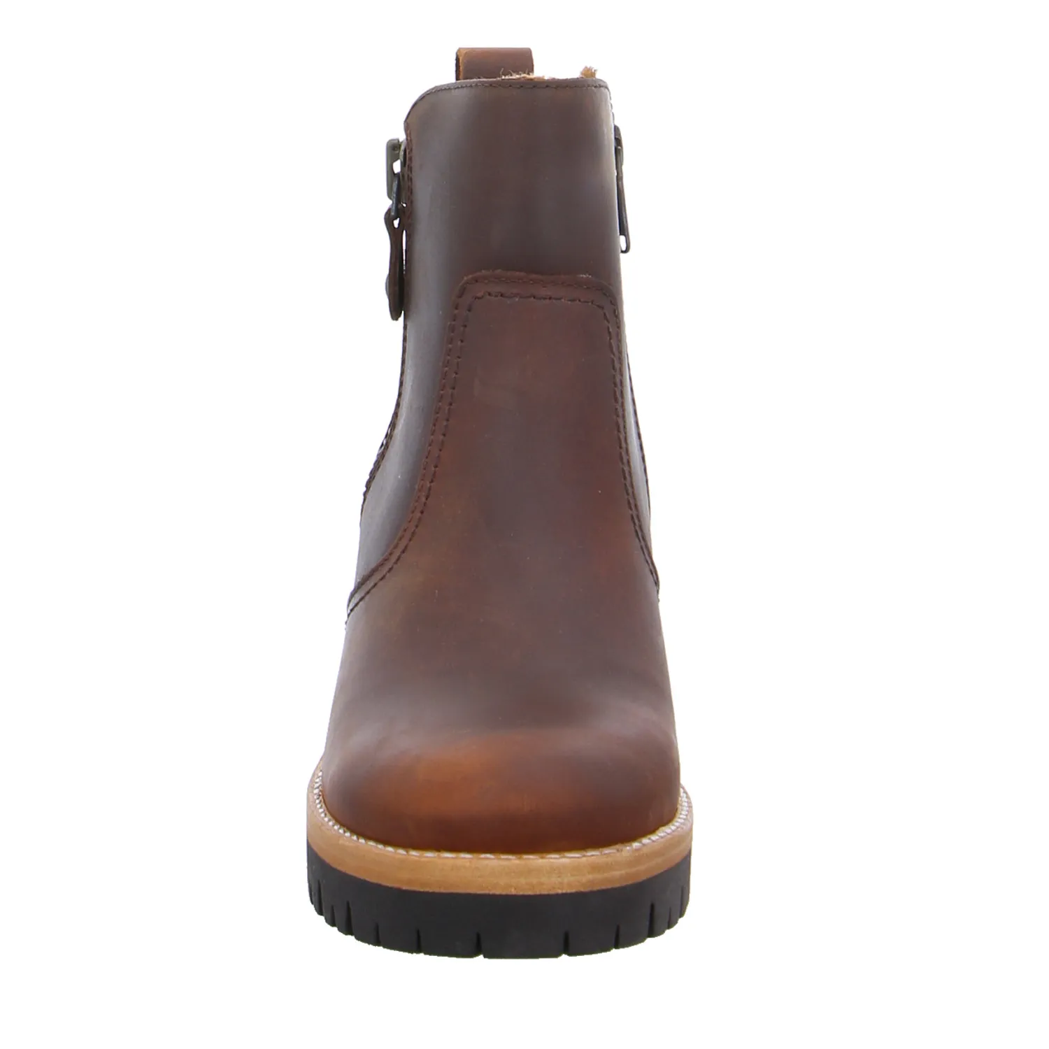 PANAMA JACK mit Lammfell - Innenfutter Stiefelette Cognac Leder 