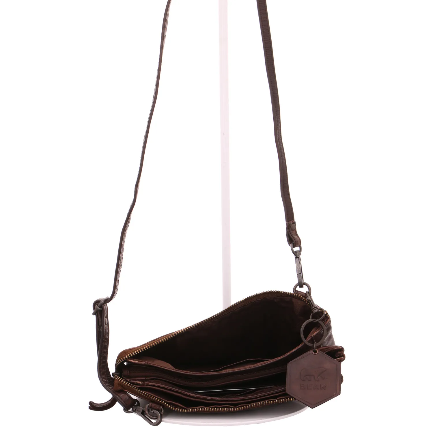 BEAR DESIGN Umhängetasche Braun Leder BEAR DESIGN Umhängetasche Braun Leder