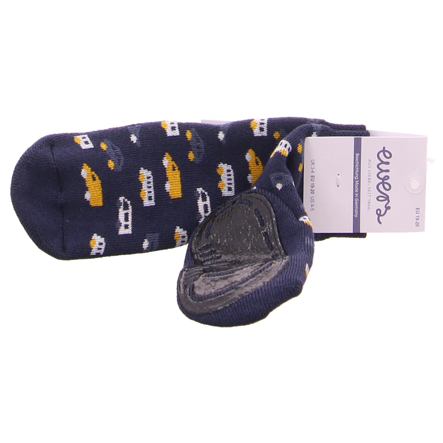 EWERS Vollsohle, Autos Antirutsch-Socken Blau Textil EWERS Vollsohle, Autos Antirutsch-Socken Blau Textil