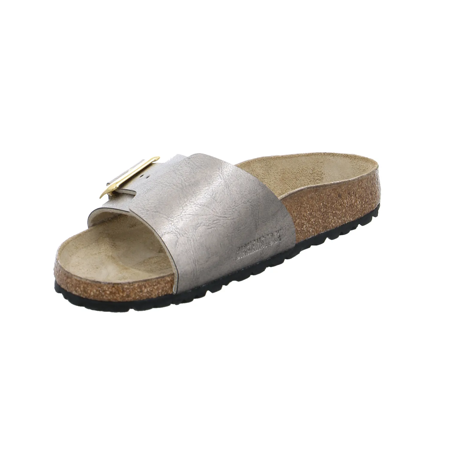 BIRKENSTOCK Bio-Fussbett Taupe Lederimitat 