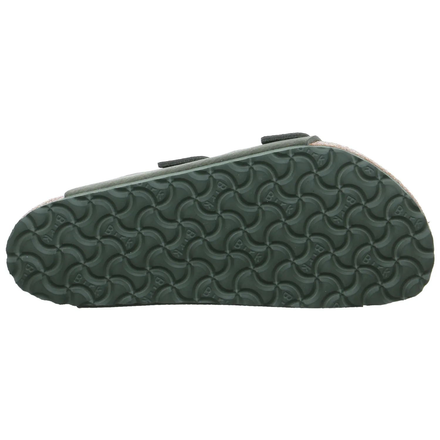 BIRKENSTOCK Normale Breite Bio-Mûles Olive Lederimitat 