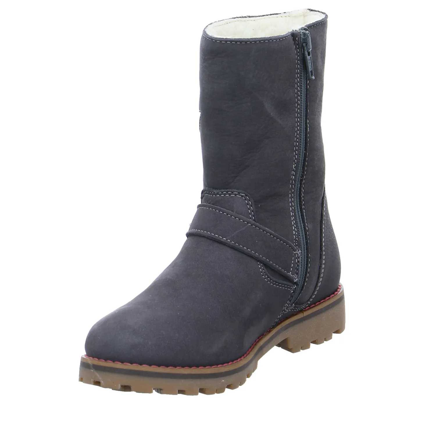 SCHUHENGEL Lederstiefel Kleinkinder-Winterstiefel Grau Leder SCHUHENGEL Lederstiefel Kleinkinder-Winterstiefel Grau Leder
