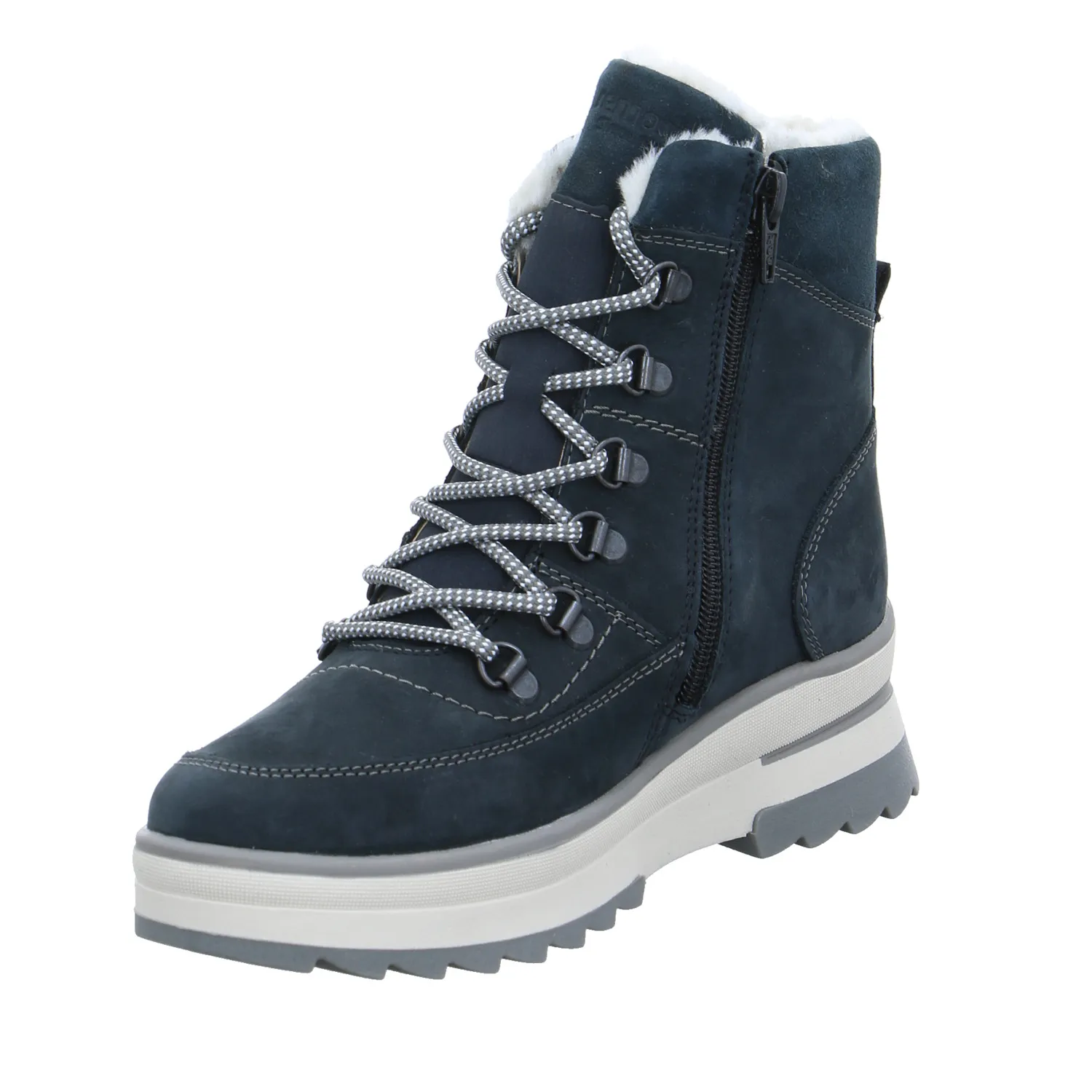 REMONTE mit TEX-Membrane Snowboot Blau Leder 