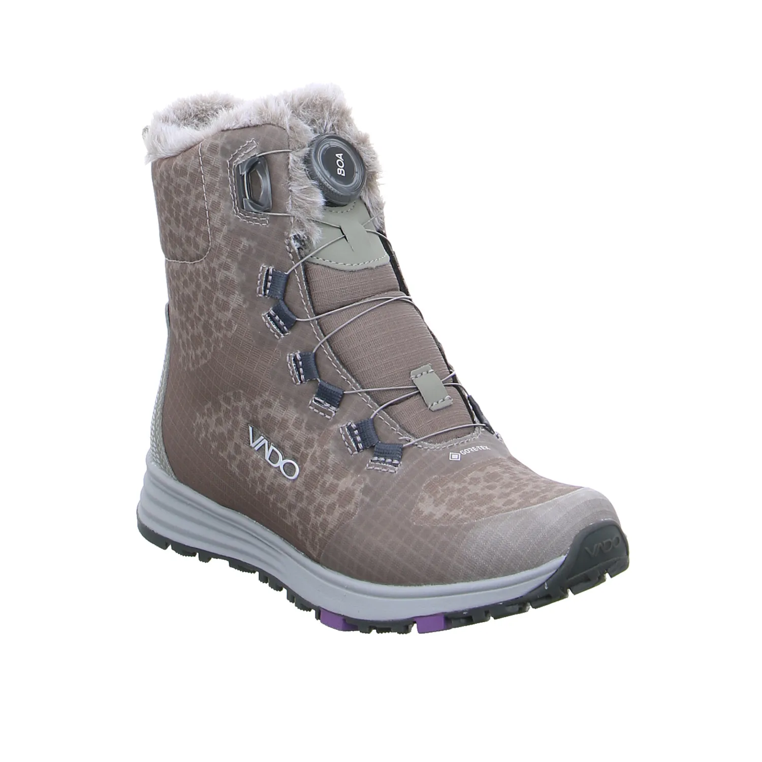VADO Winter-Snowboot Mädchen-Snowboot Membrane Taupe Textil VADO Winter-Snowboot Mädchen-Snowboot Membrane Taupe Textil