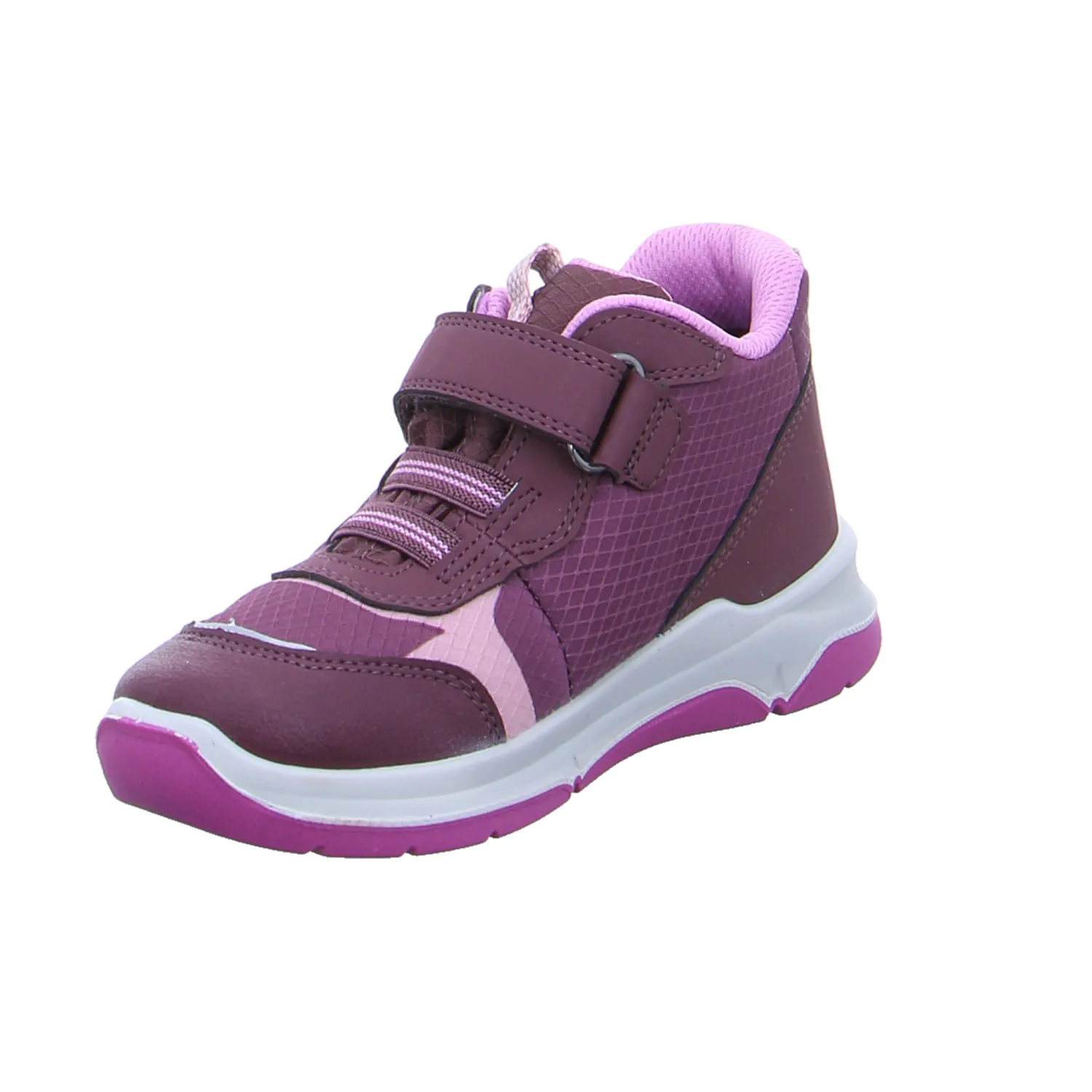 SUPERFIT Sneaker high Kleinkinder-Halbschuh Klett Dunkelrot Textil 