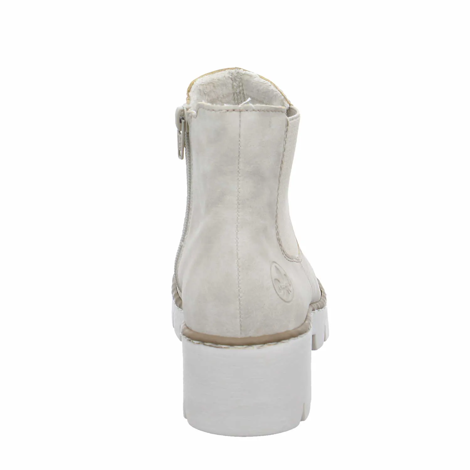 RIEKER Stiefelette Beige Lederimitat RIEKER Stiefelette Beige Lederimitat