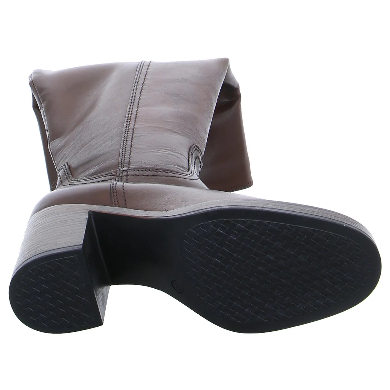 SCHUHENGEL Stiefel Mittelbraun Leder SCHUHENGEL Stiefel Mittelbraun Leder