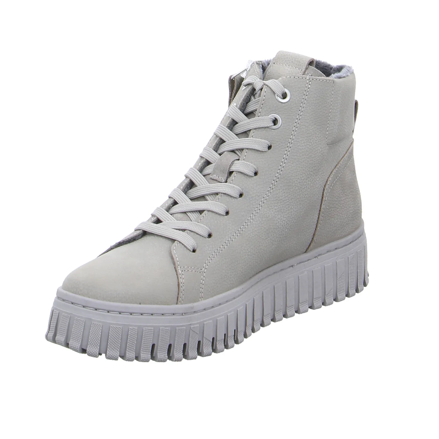 TAMARIS Mid Cut Sneaker Hellgrau Leder TAMARIS Mid Cut Sneaker Hellgrau Leder