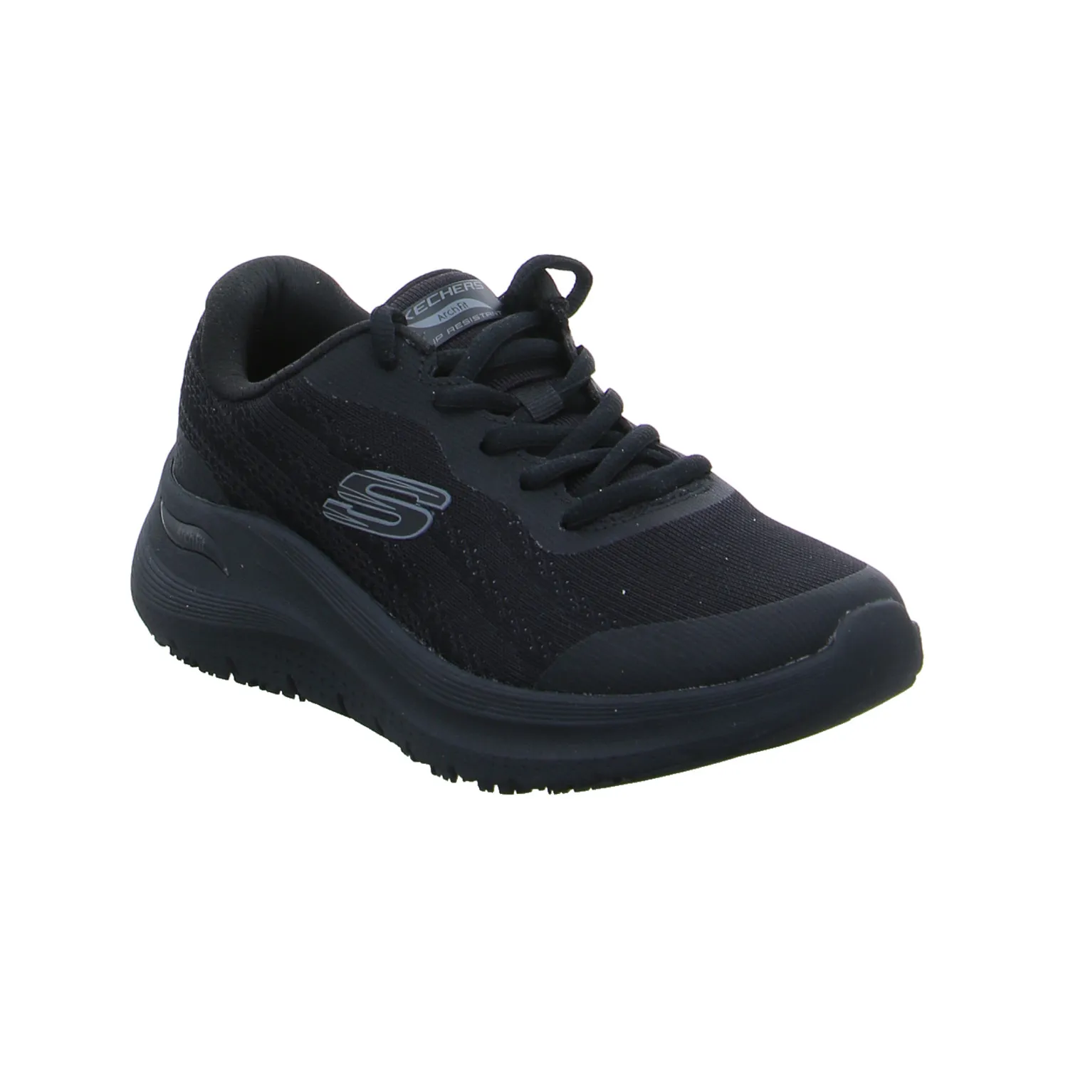 SKECHERS Arbeitsschuhe Slipper Schwarz Textil 