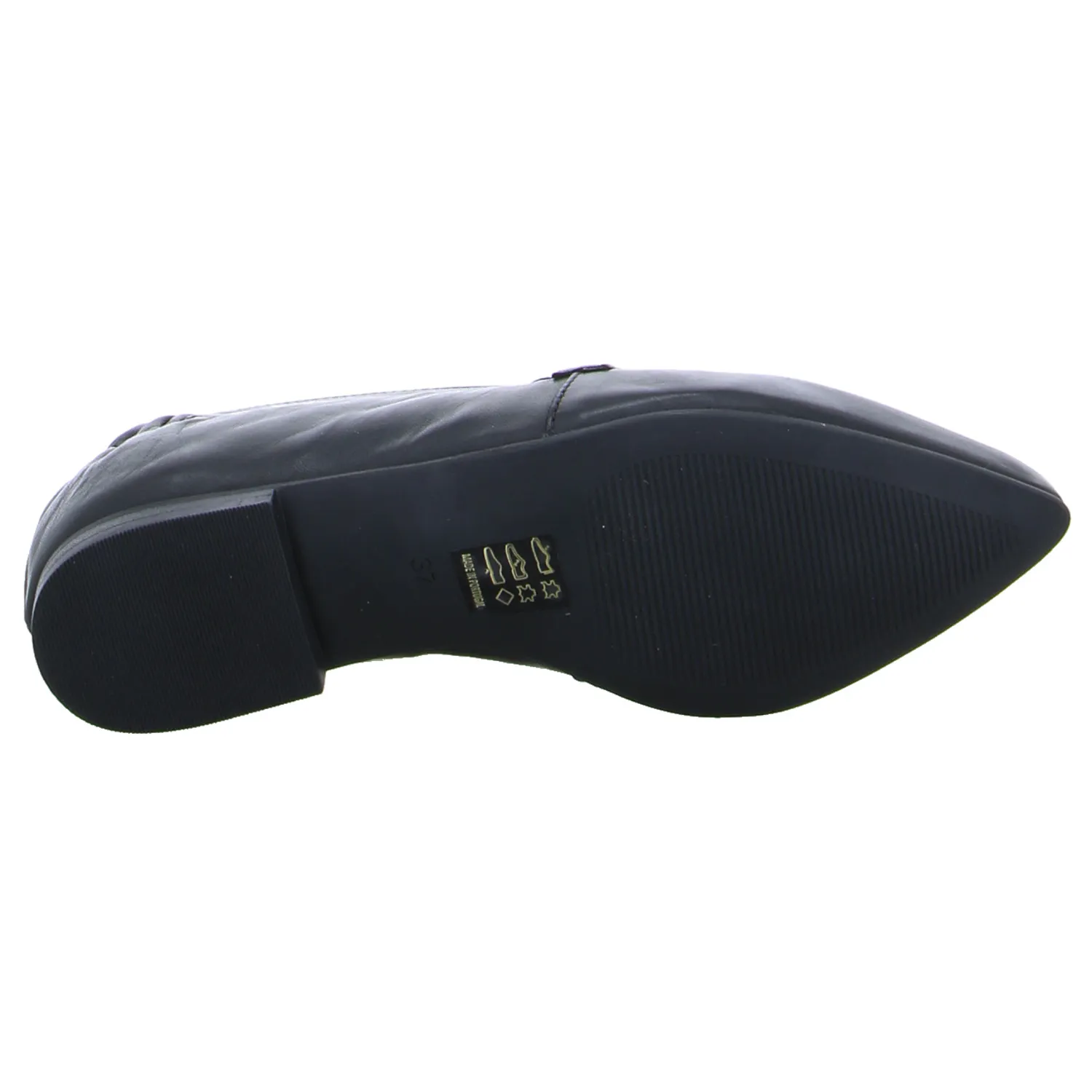 SCHUHENGEL Slipper Schwarz Leder 