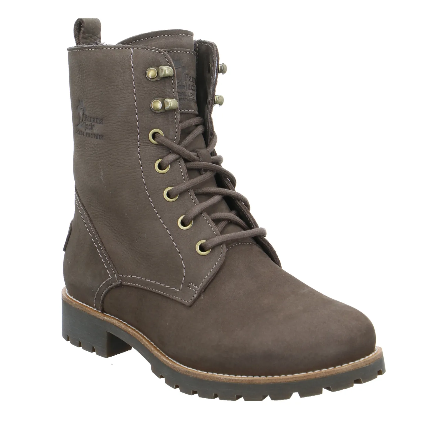 PANAMA JACK mit Lammfell - Innenfutter Boot Grau Leder PANAMA JACK mit Lammfell - Innenfutter Boot Grau Leder