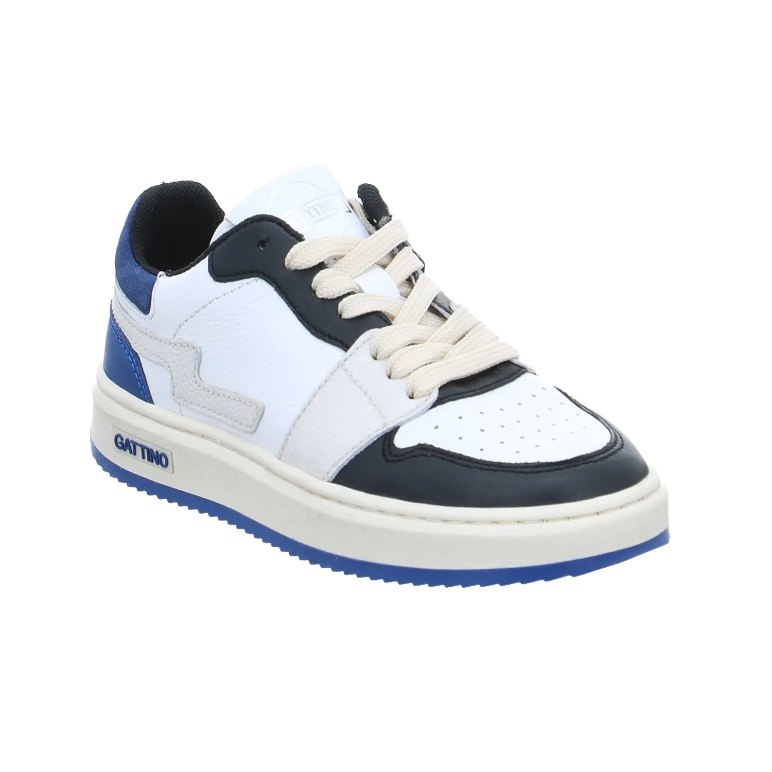 GATTINO Sneaker Kleinkinder-Halbschuh Binder Blau Leder GATTINO Sneaker Kleinkinder-Halbschuh Binder Blau Leder