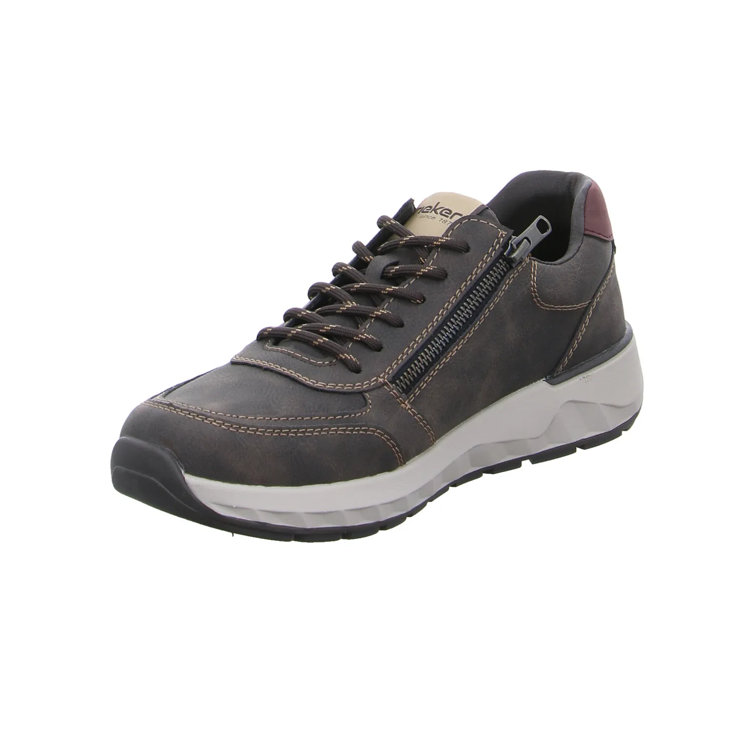 RIEKER HWK Herren Halbschuhe Halbschuhe Sneaker Braun Lederimitat 