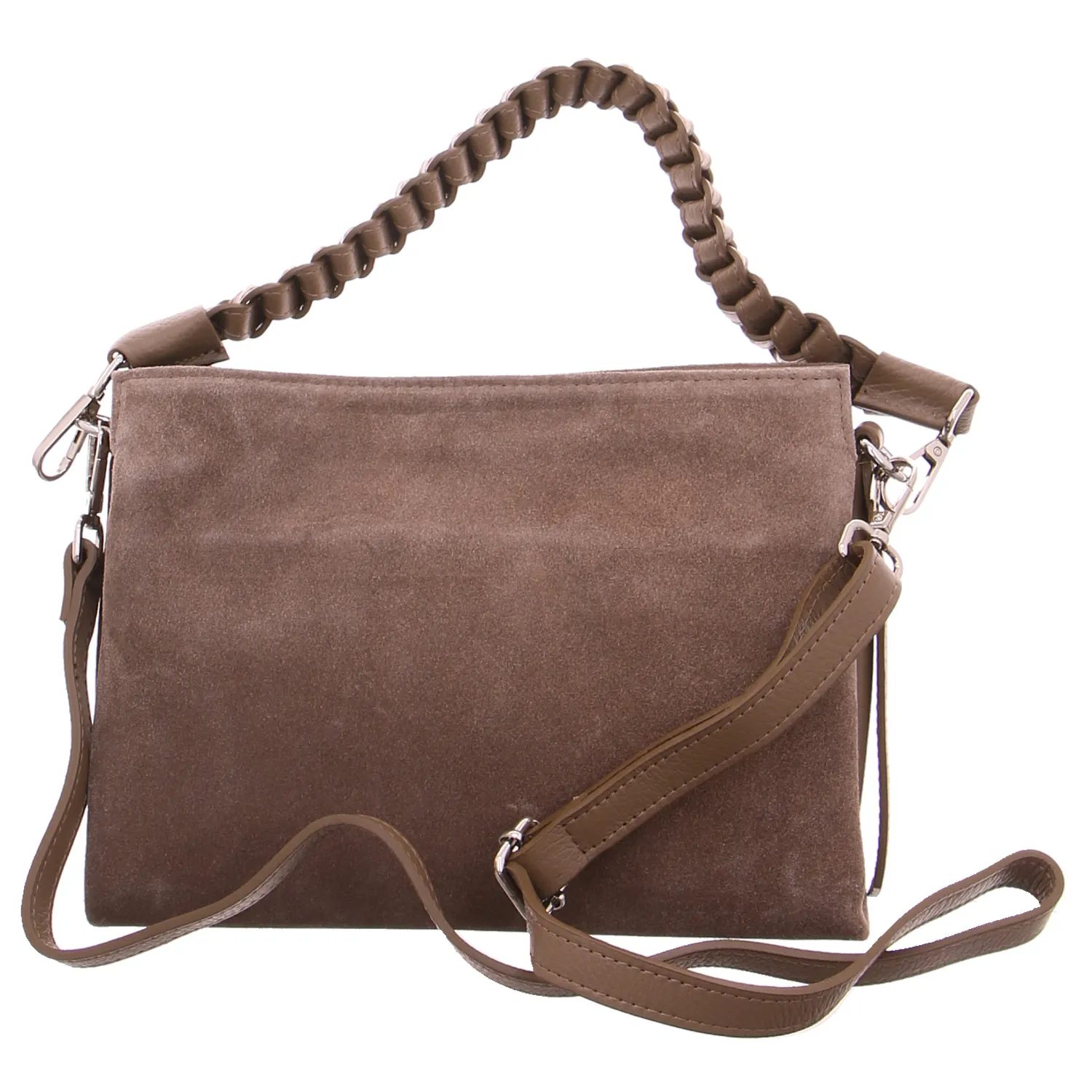 * Umhängetasche Taupe Leder * Umhängetasche Taupe Leder