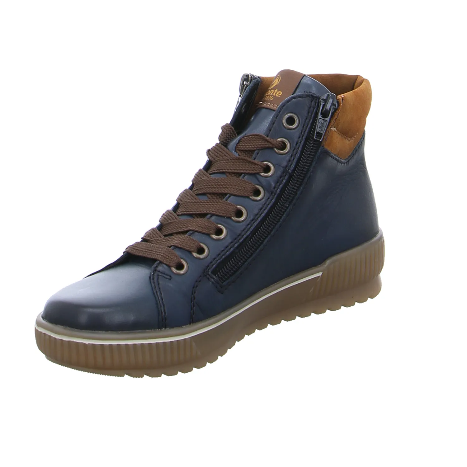 REMONTE mit TEX Membrane Mid Cut Sneaker Blau Leder 
