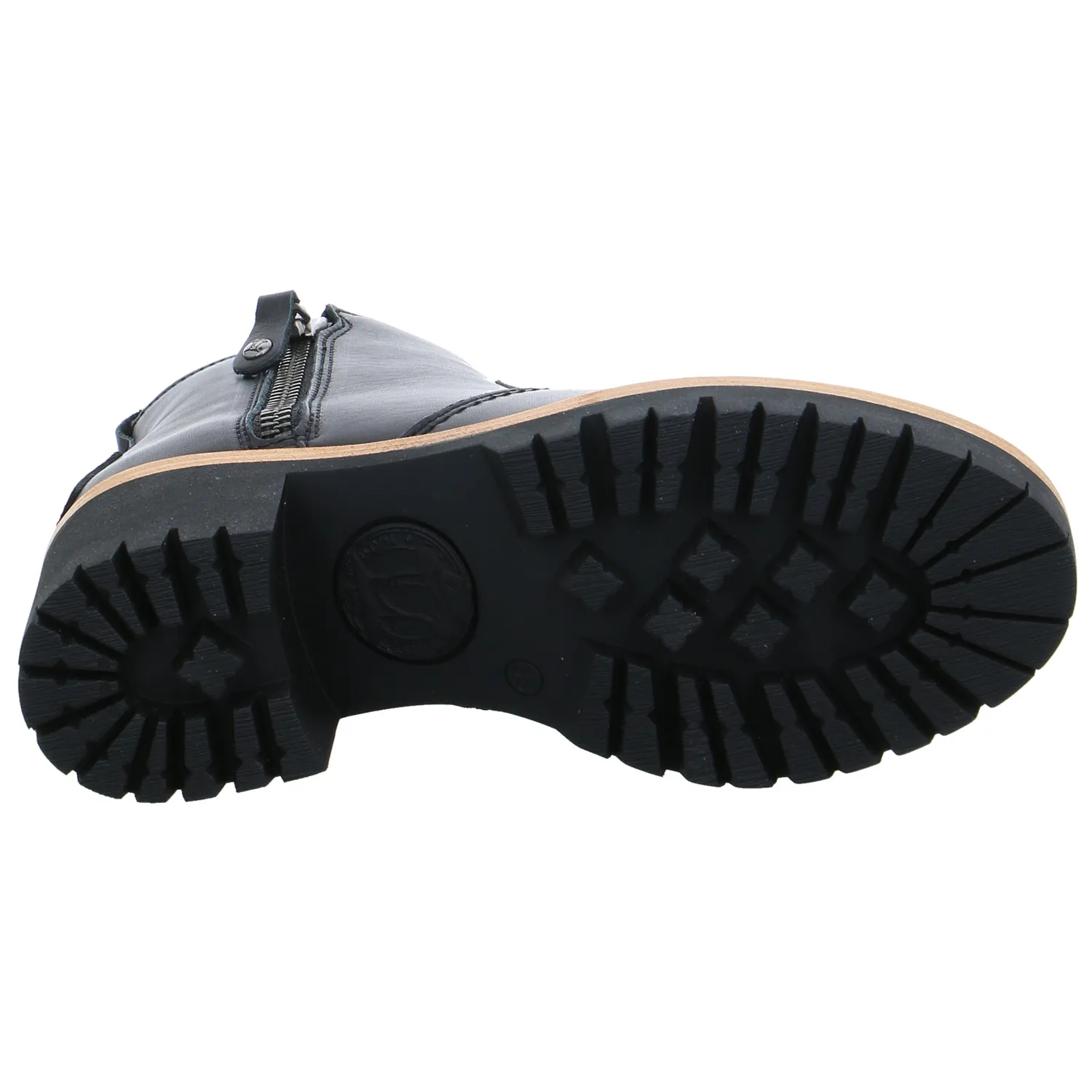 PANAMA JACK mit Lammfell - Innenfutter Stiefelette Schwarz Leder 