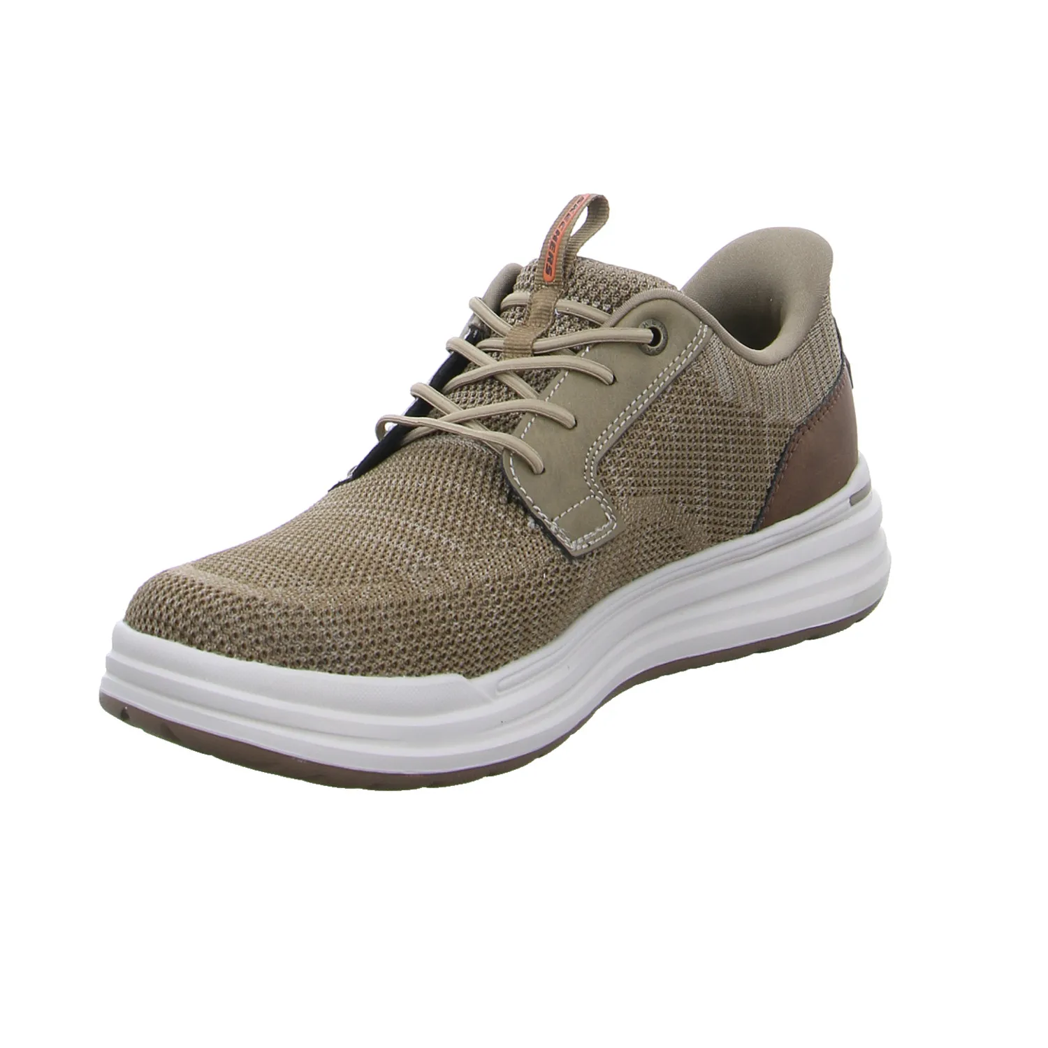 SKECHERS Air-Cooled Memory Foam Halbschuhe Sneaker Stoff Taupe Synthetik SKECHERS Air-Cooled Memory Foam Halbschuhe Sneaker Stoff Taupe Synthetik