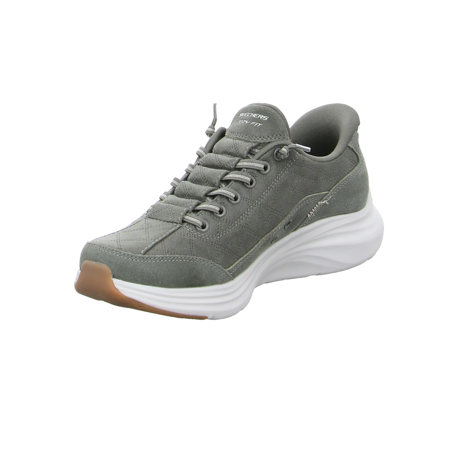 SKECHERS Sneaker Khaki Lederimitat 