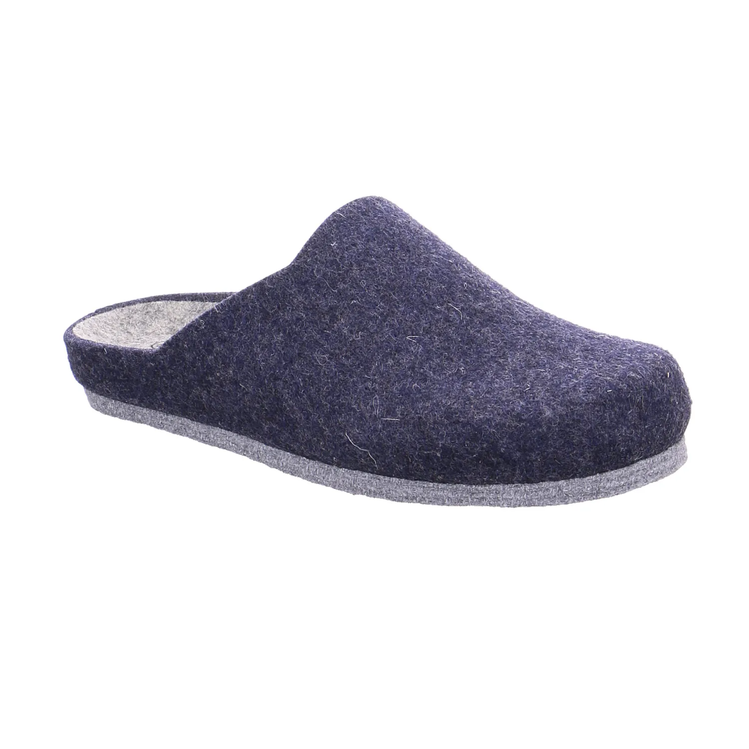 BIOLife Deck und Laufsohle in Gris Hausschuh Blau Textil BIOLife Deck und Laufsohle in Gris Hausschuh Blau Textil