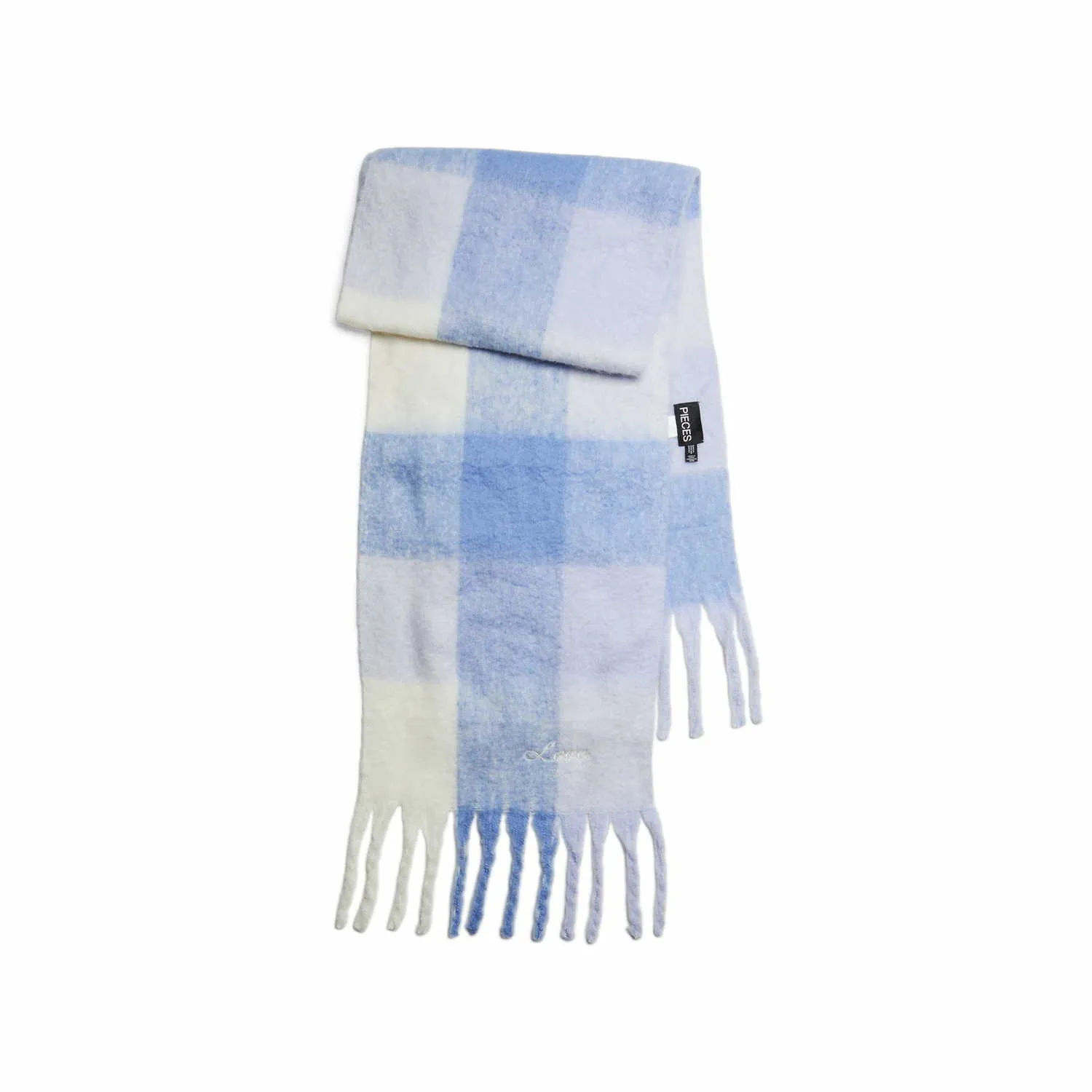 PIECES Schal mit Fransen Schal Blau Textil PIECES Schal mit Fransen Schal Blau Textil