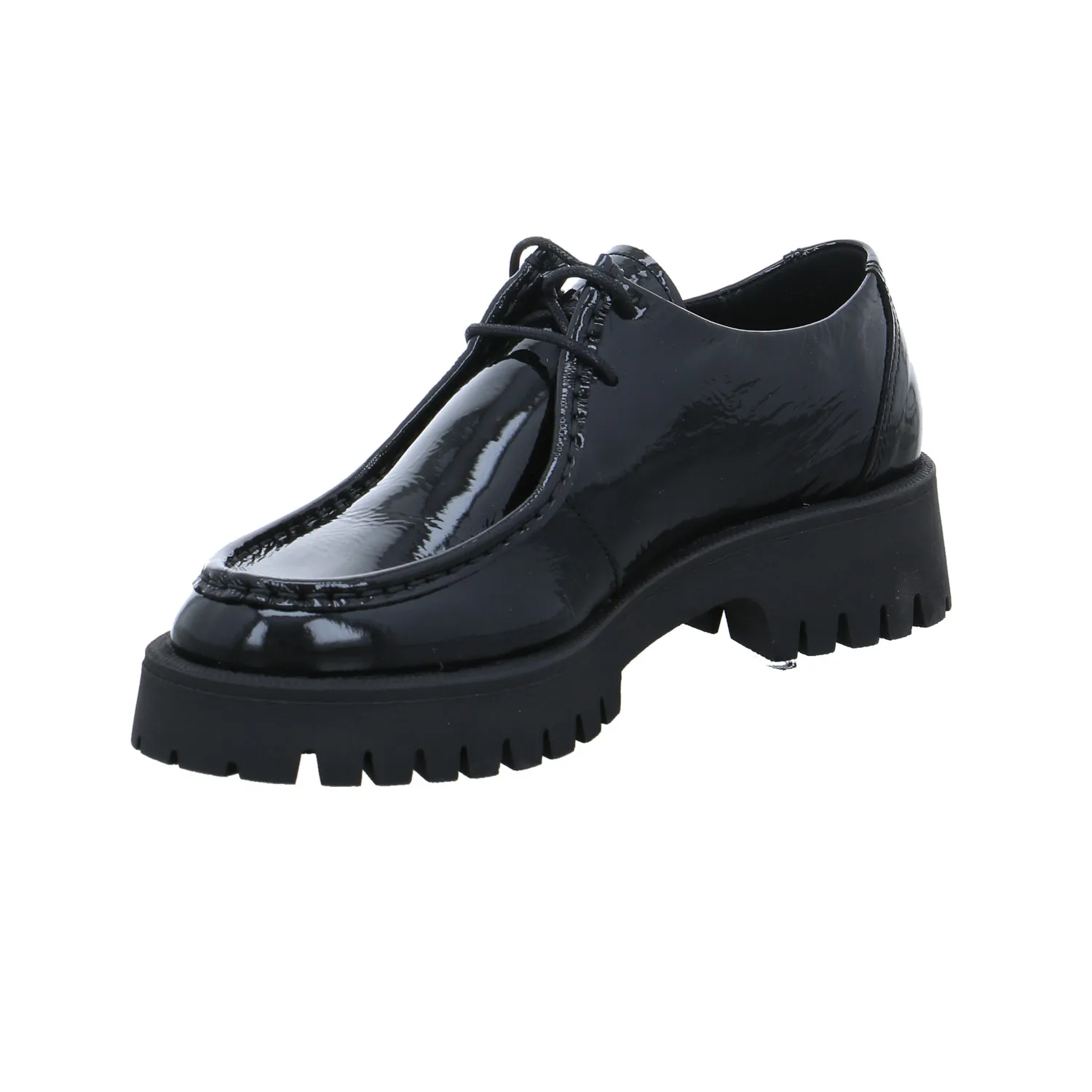 SCHUHENGEL Schnürschuh Schwarz Leder SCHUHENGEL Schnürschuh Schwarz Leder