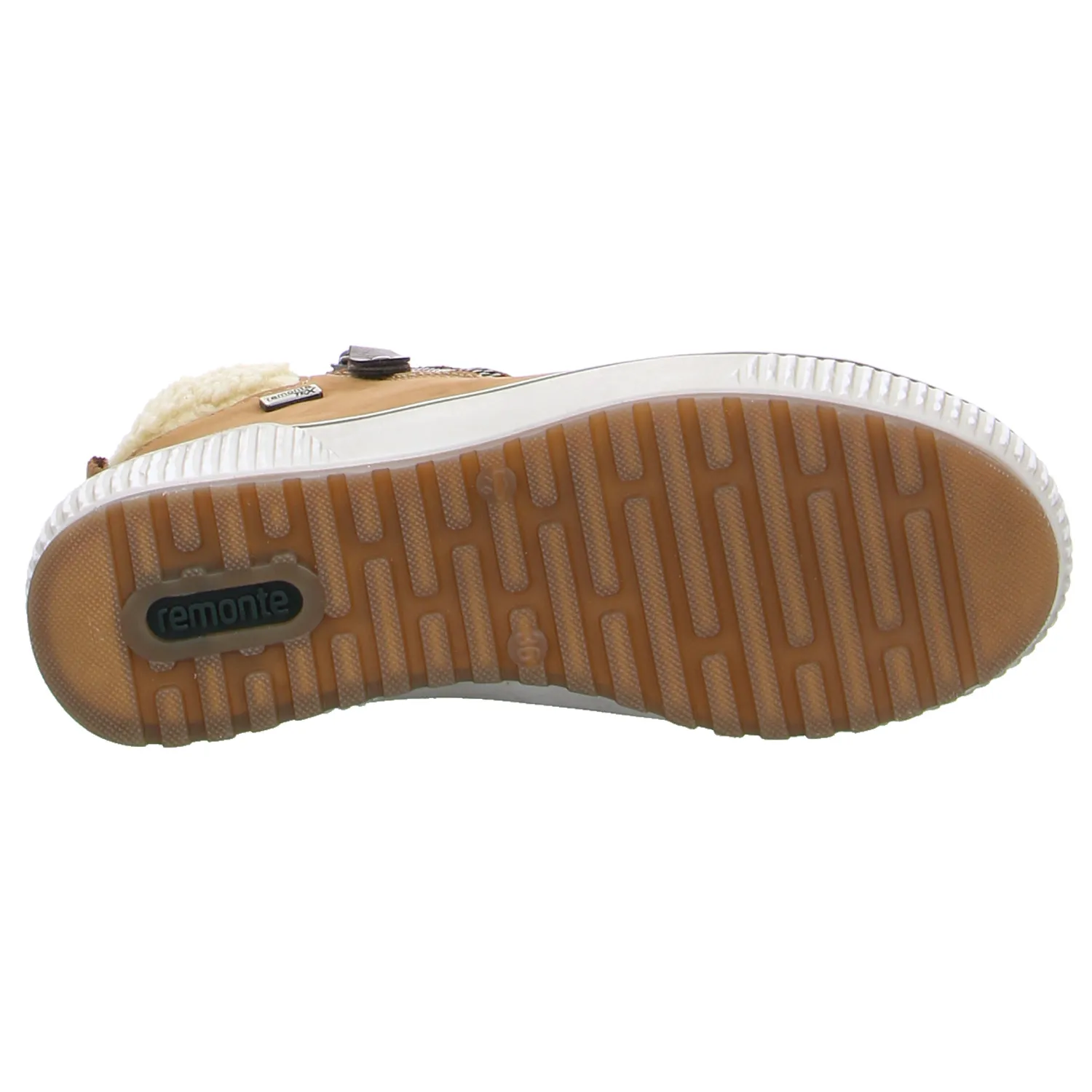 REMONTE mit TEX Membrane Mid Cut Sneaker Cognac Leder 