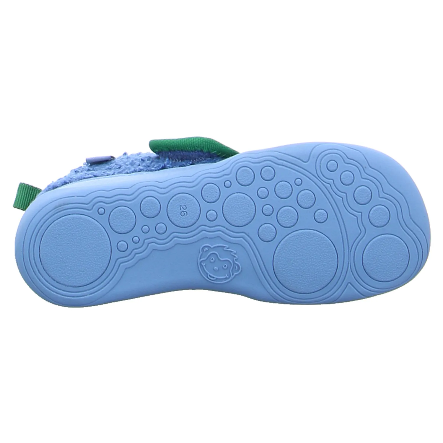 AFFENZAHN Komfortschuh Kinder-Hausschuh Blau Textil AFFENZAHN Komfortschuh Kinder-Hausschuh Blau Textil