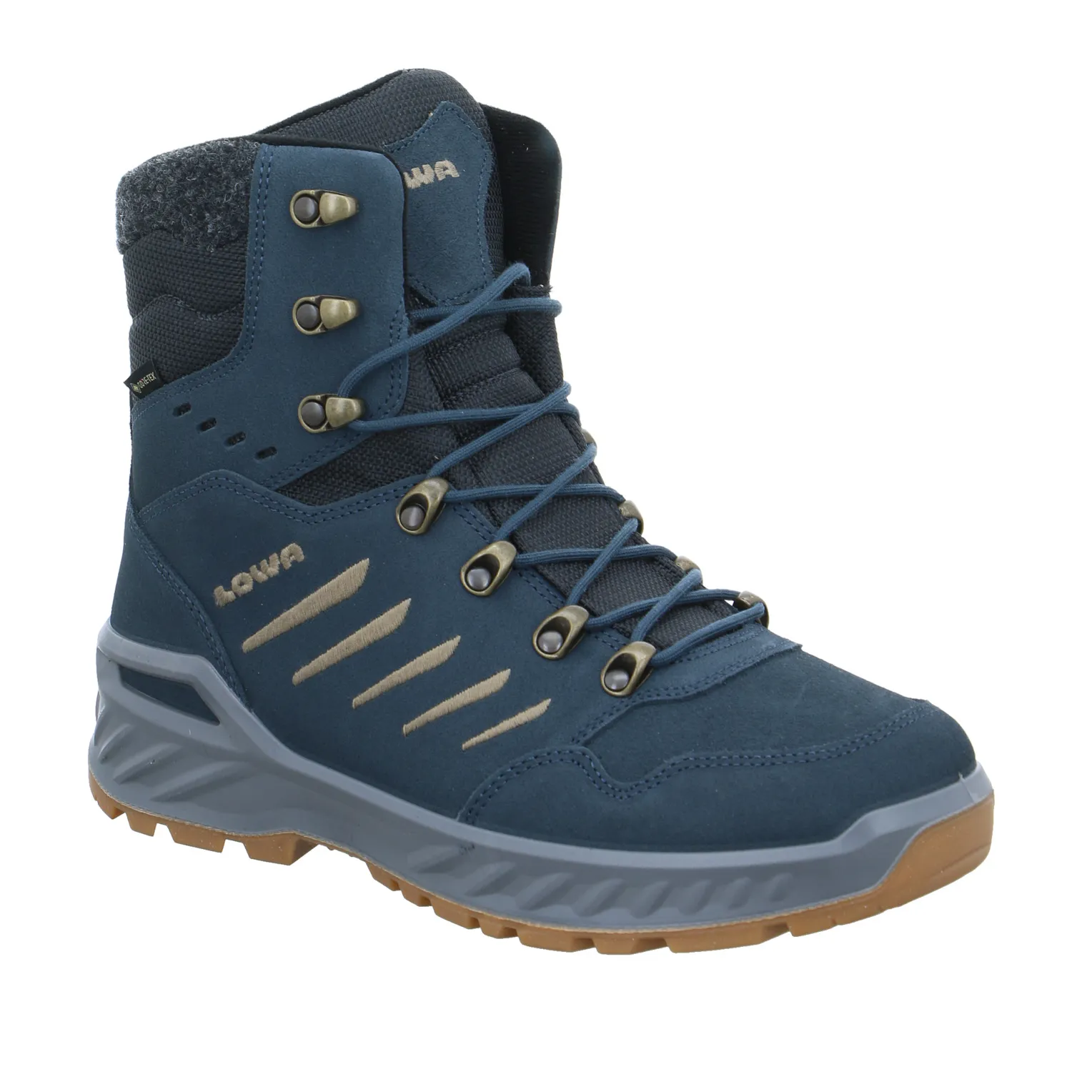 LOWA Snowboots Blau Leder LOWA Snowboots Blau Leder