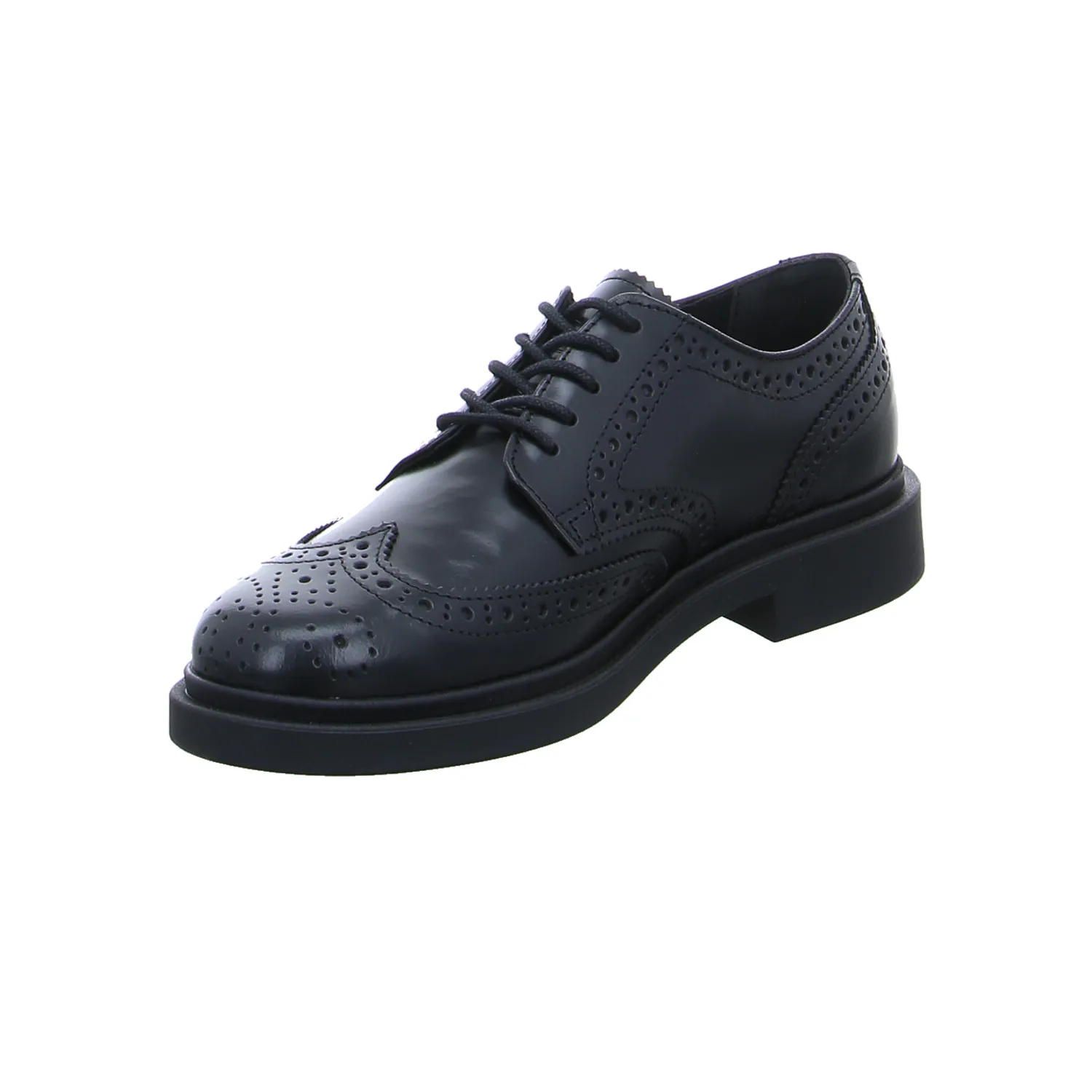 SCHUHENGEL Schnürschuh Schwarz Leder SCHUHENGEL Schnürschuh Schwarz Leder