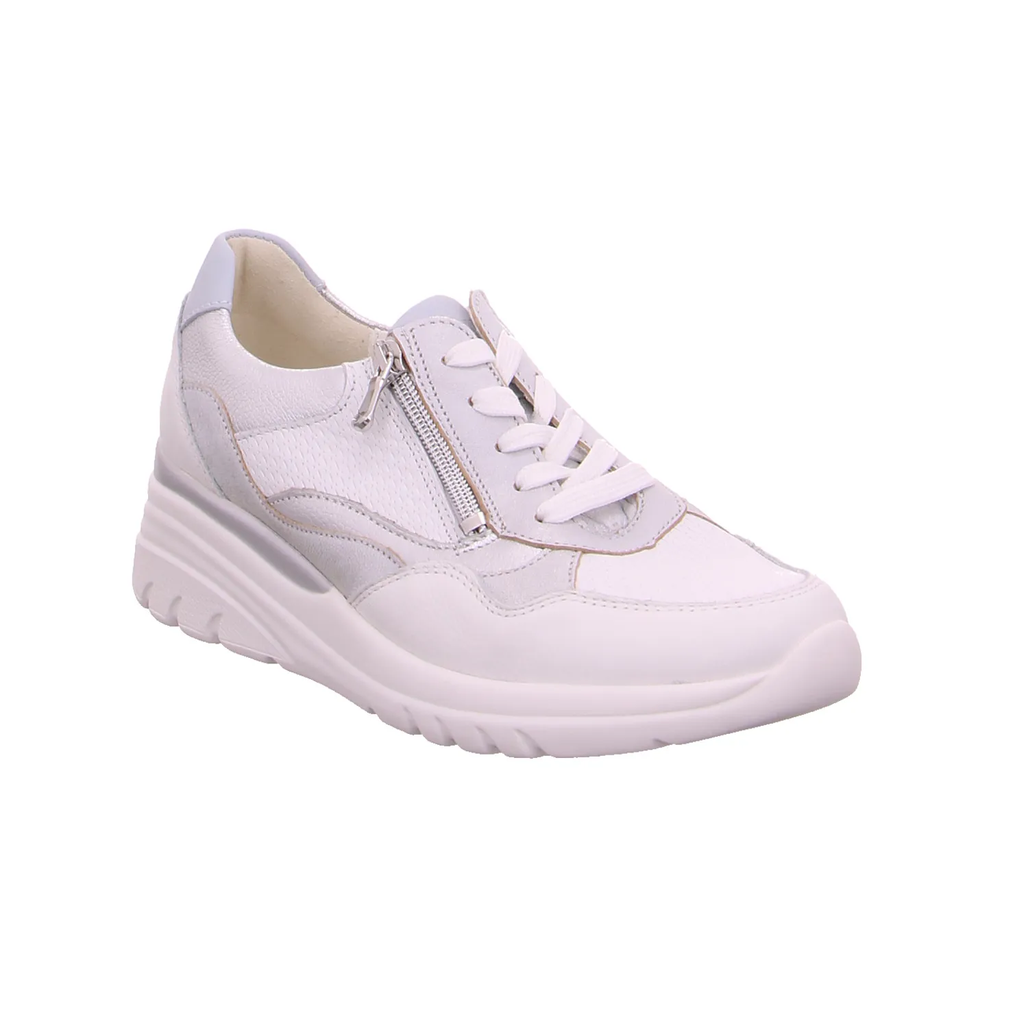WALDLÄUFER "Confor Pur" Comfort-Schnürer Weiss Leder WALDLÄUFER "Confor Pur" Comfort-Schnürer Weiss Leder