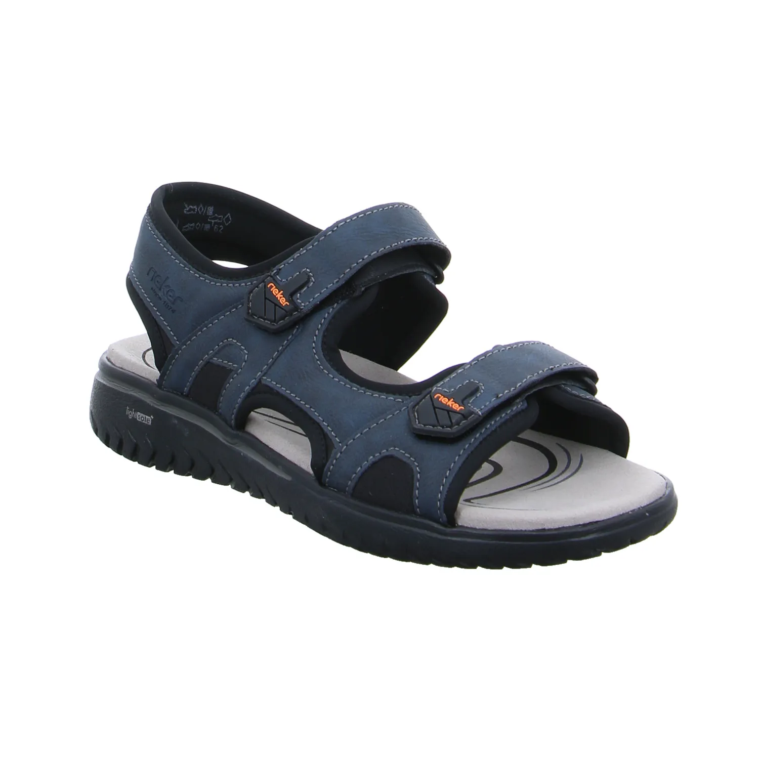 RIEKER Sandale Blau Lederimitat 