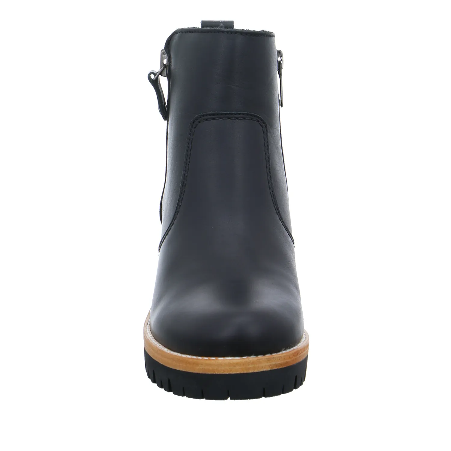 PANAMA JACK mit Lammfell - Innenfutter Stiefelette Schwarz Leder 