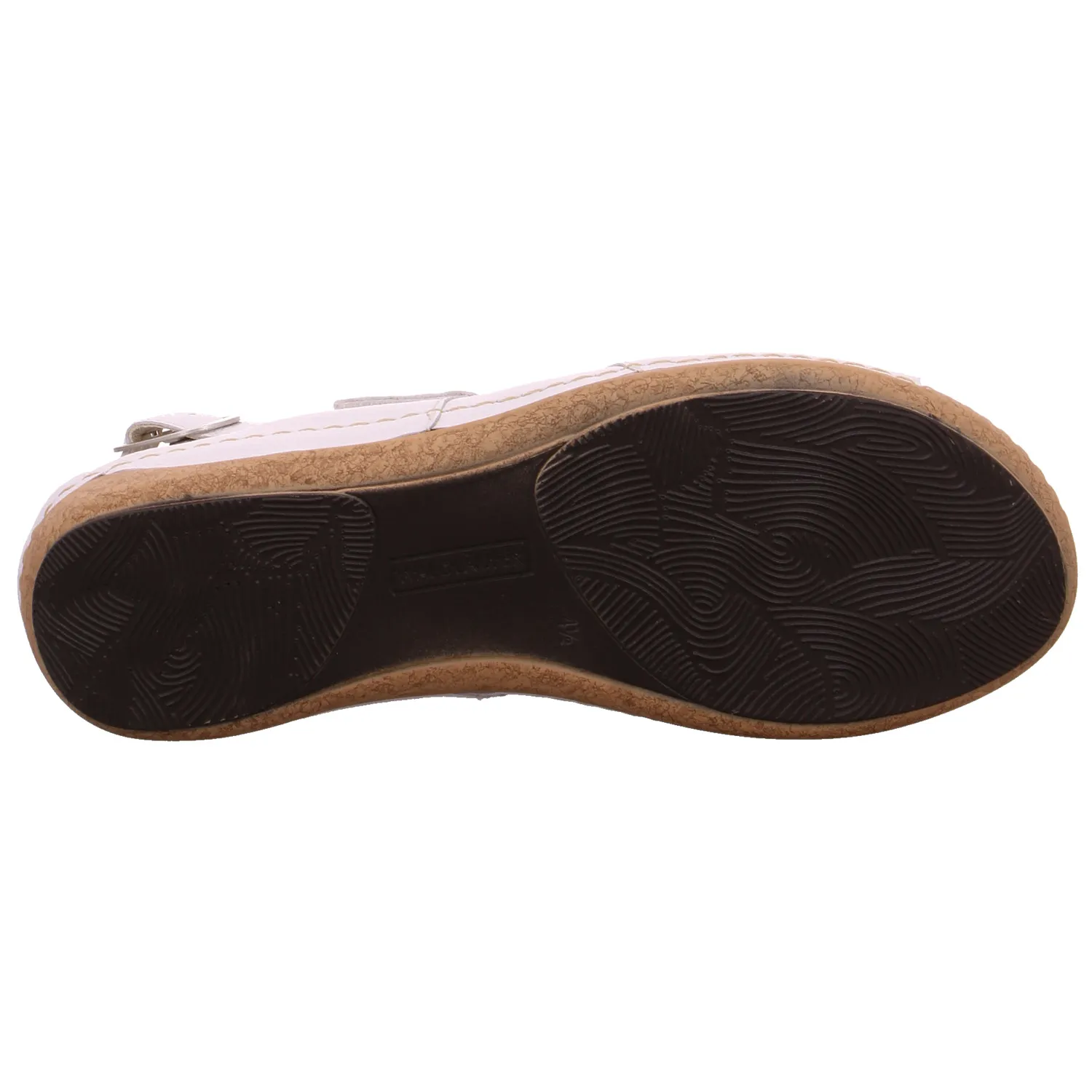 WALDLÄUFER Comfort-Sandalette Weiss Leder 