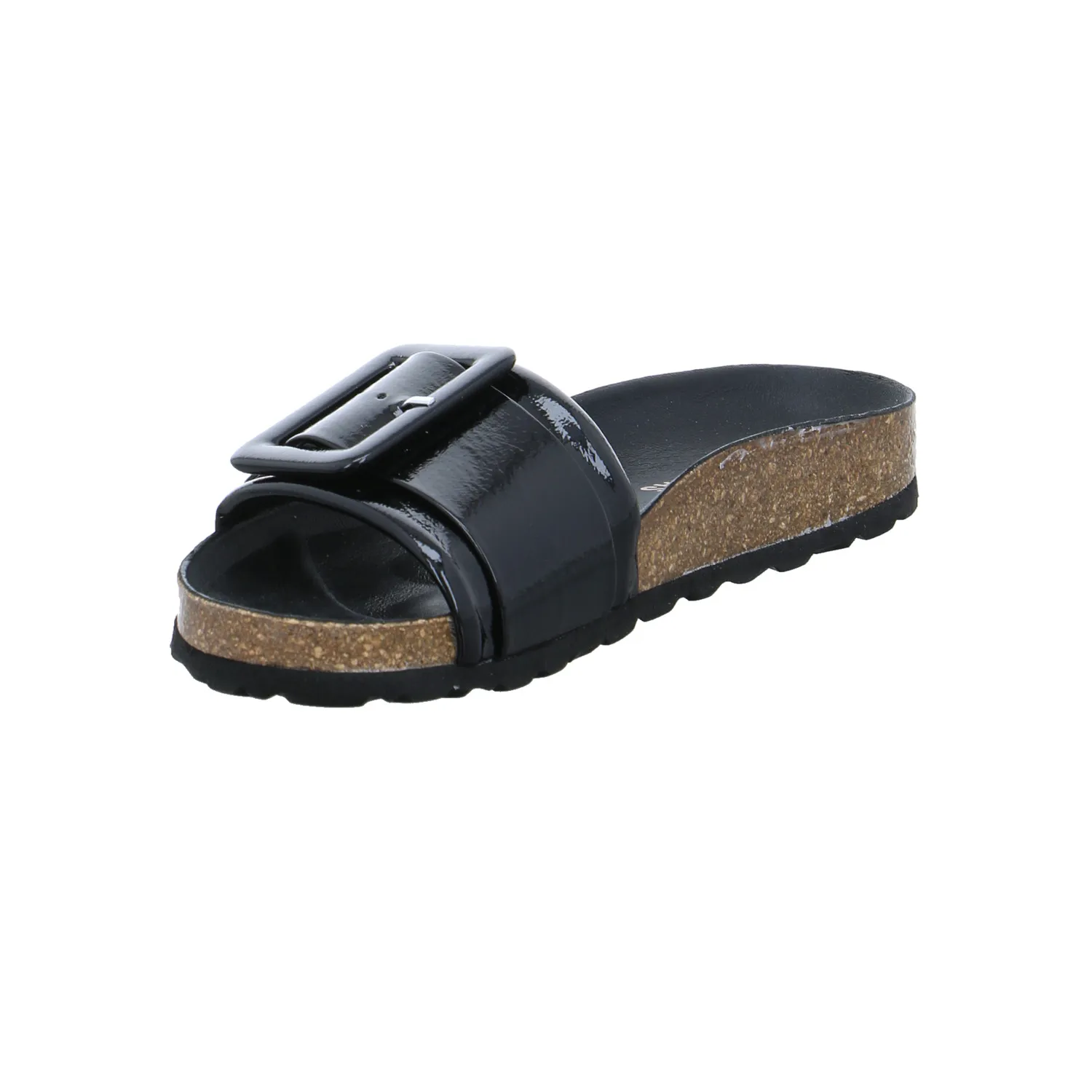VERBENAS Pantolette Schwarz Leder 