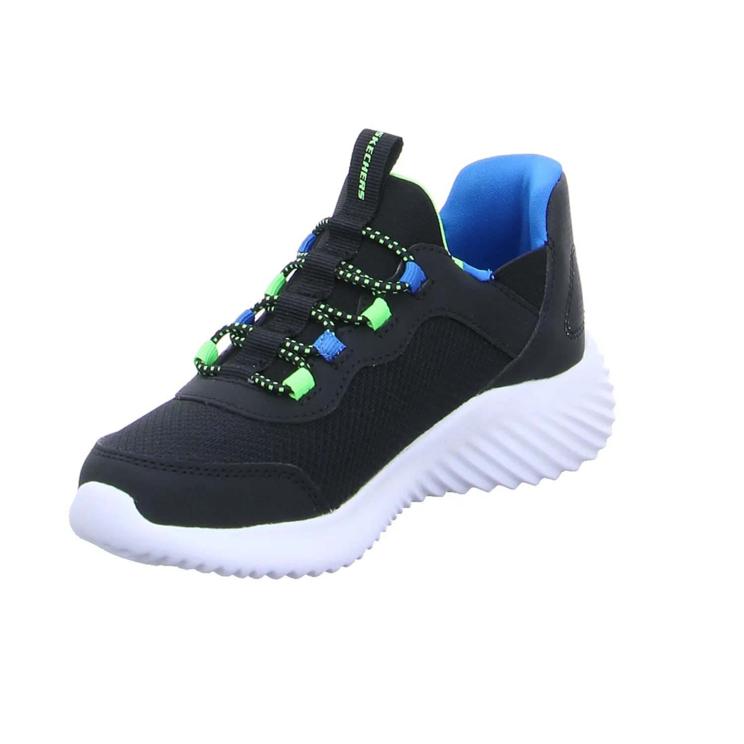 SKECHERS Sneaker Kleinkinder-Halbschuh Klett Schwarz Textil 