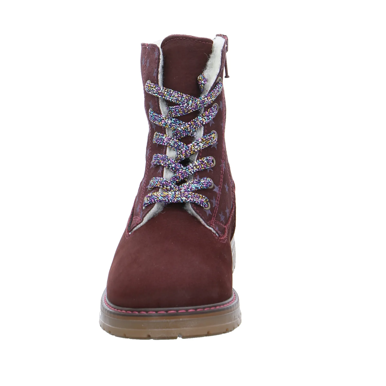 SCHUHENGEL Schnürstiefel Kleinkinder-Winterstiefel Dunkelrot Leder SCHUHENGEL Schnürstiefel Kleinkinder-Winterstiefel Dunkelrot Leder