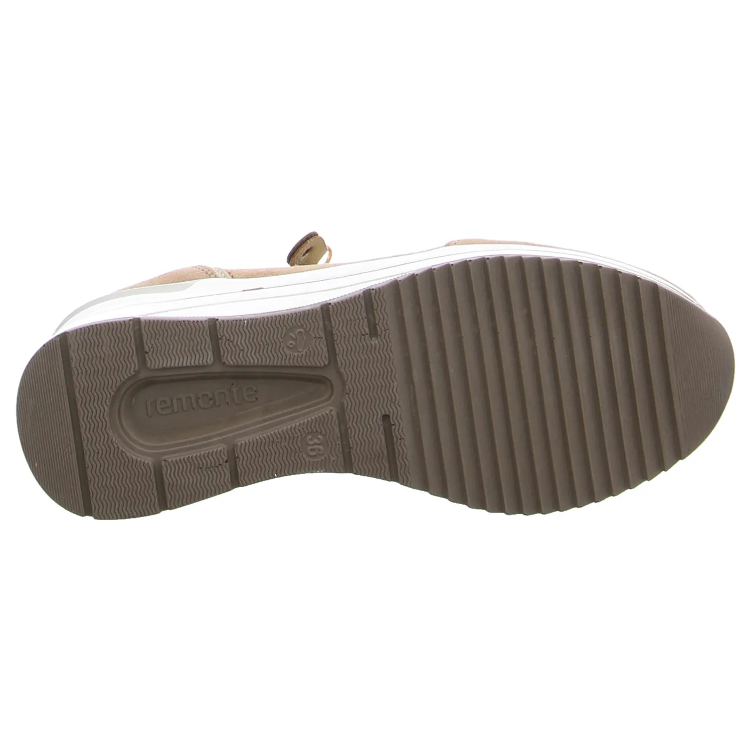 REMONTE Comfort-Schnürer Beige Leder 