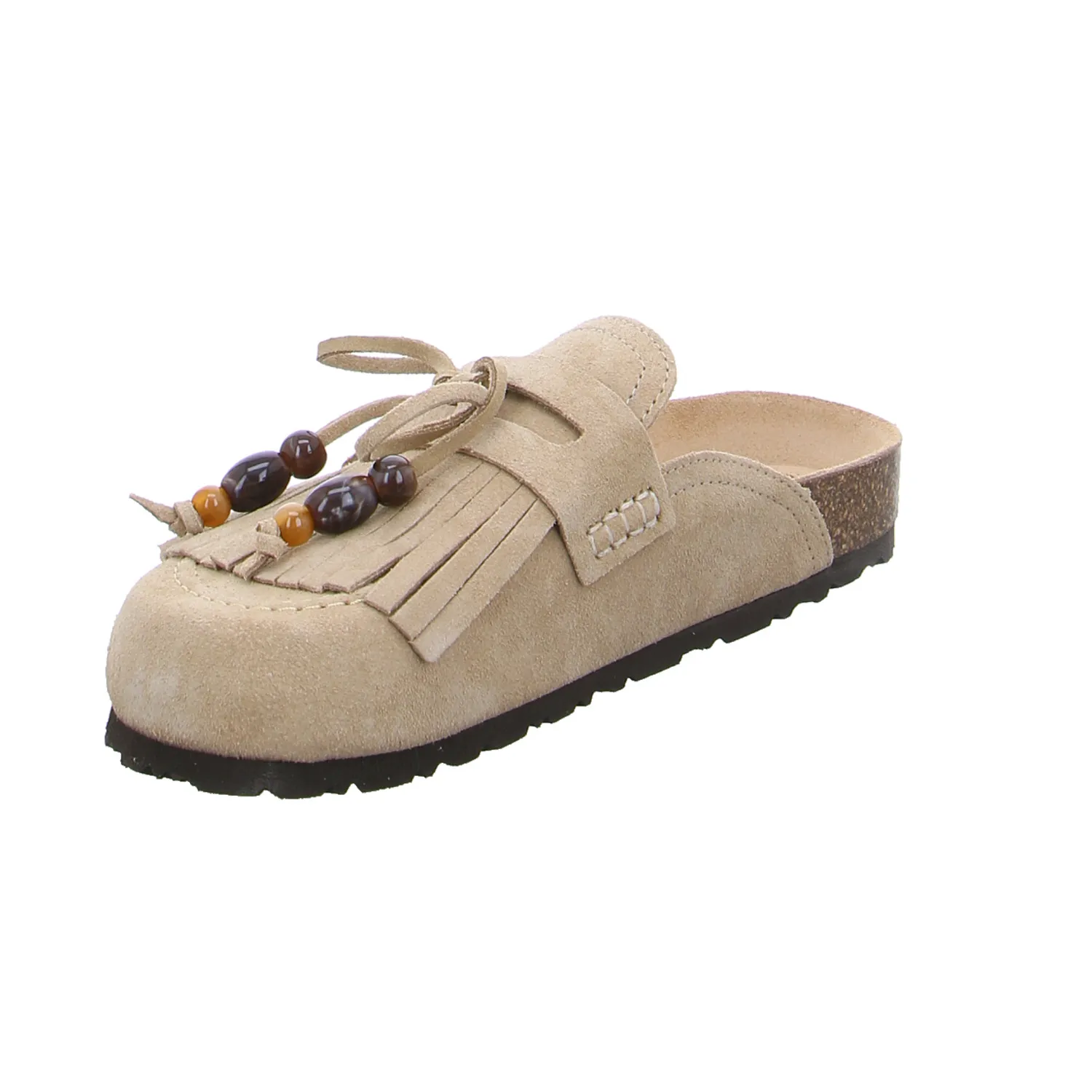 YOKONO Pantolette Beige Leder YOKONO Pantolette Beige Leder